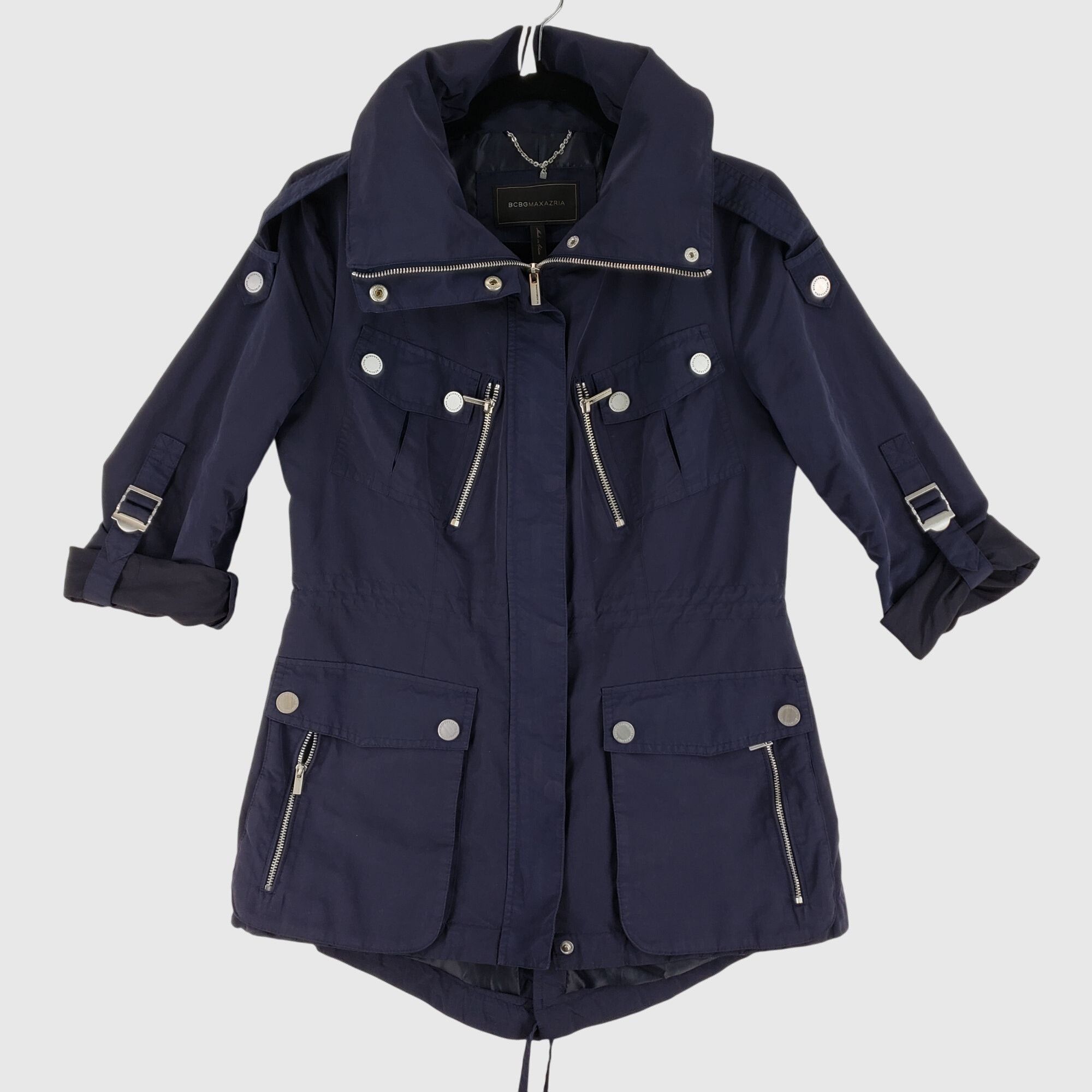 Bcbgmaxazria BCBGMaxAzria Brooke Utility Anorak Raincoat Womens Sz S Size S / US 4 / IT 40 - 2 Thumbnail