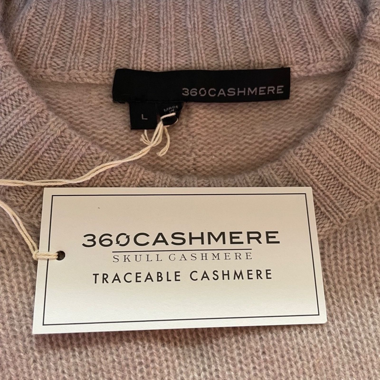 360Cashmere Alex Ribbed Trim Cashmere Sweater from 360 Cashmere Size L / US 10 / IT 46 - 5 Thumbnail