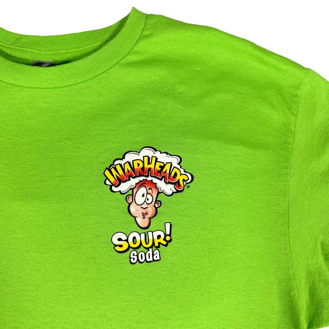 Gildan VINTAGE Warheads Shirt Green 90s Promo Adult Large Cotton Blend Crew Neck Short Sleeve Logo, 21x28, Gildan Mens Size US L / EU 52-54 / 3 - 3 Thumbnail