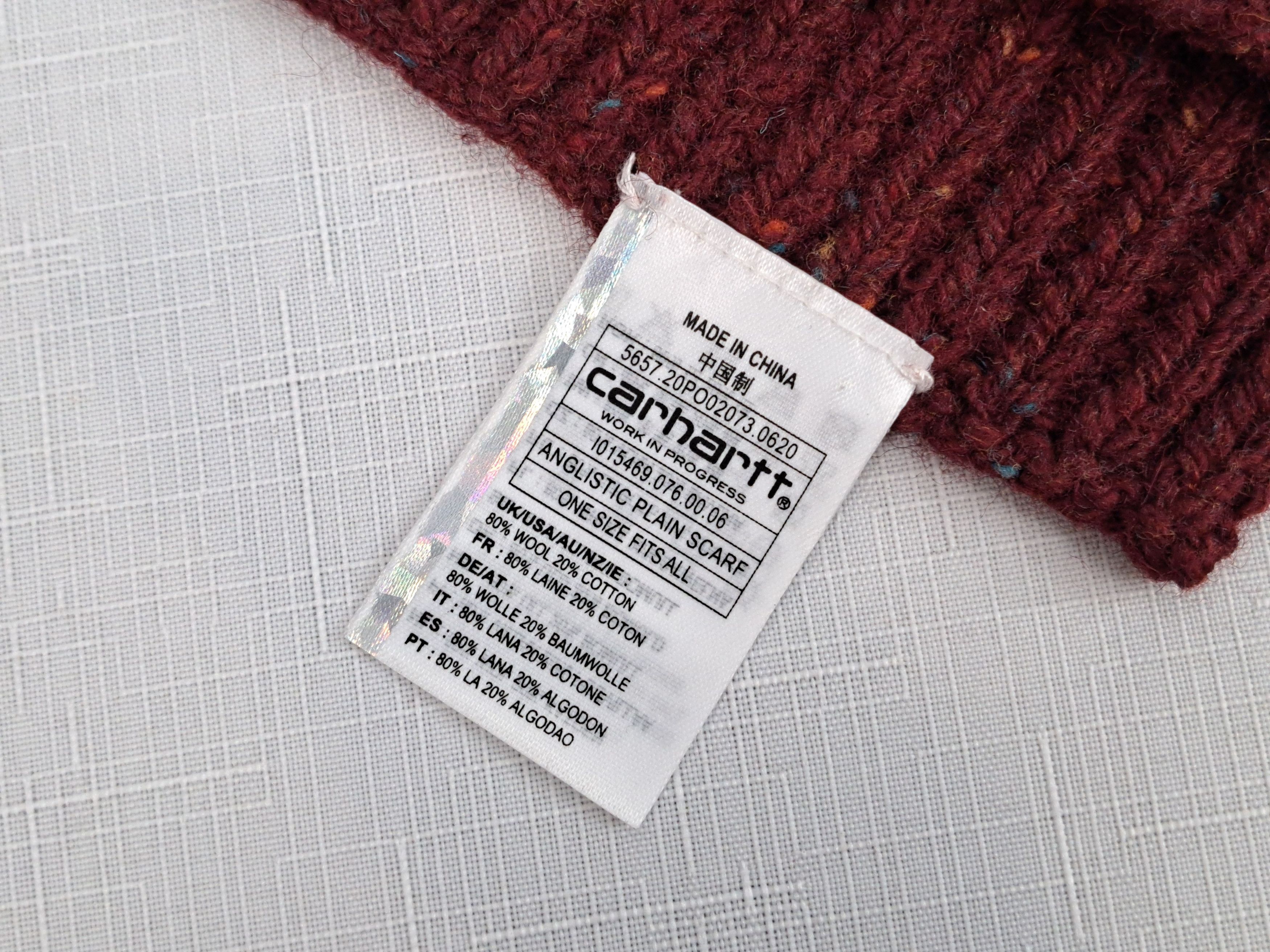 Carhartt Carhartt WIP Anglistic Plain wool blend scarf. Size ONE SIZE - 7 Thumbnail