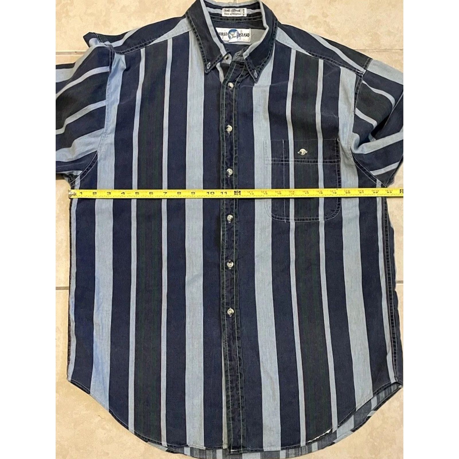 Gotcha VINTAGE 90s Striped Faded Button-Up Shirt Blue L Surf Skate Beach Grunge AOP Vaporwave Gotcha OP Mens Size US L / EU 52-54 / 3 - 7 Thumbnail