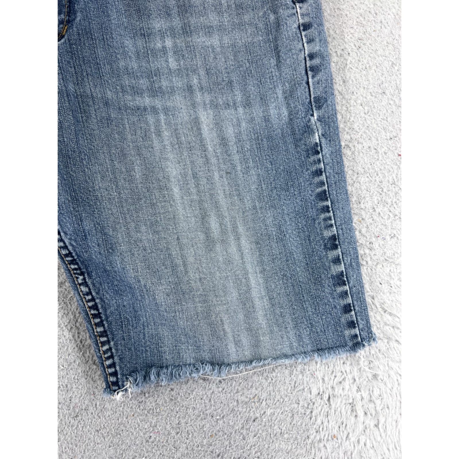 Denime Flypaper Womens Shorts 33 Blue Cutoff Denim 100% Cotton Distressed 30x11 Size 24" / US 00 / IT 34 - 2 Thumbnail