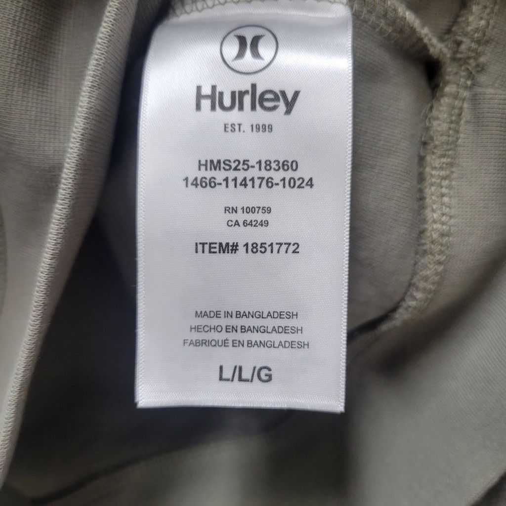 Hurley HURLEY Men's Performance Long-Sleeves Olive Sweatshirt Large Size US L / EU 52-54 / 3 - 6 Thumbnail
