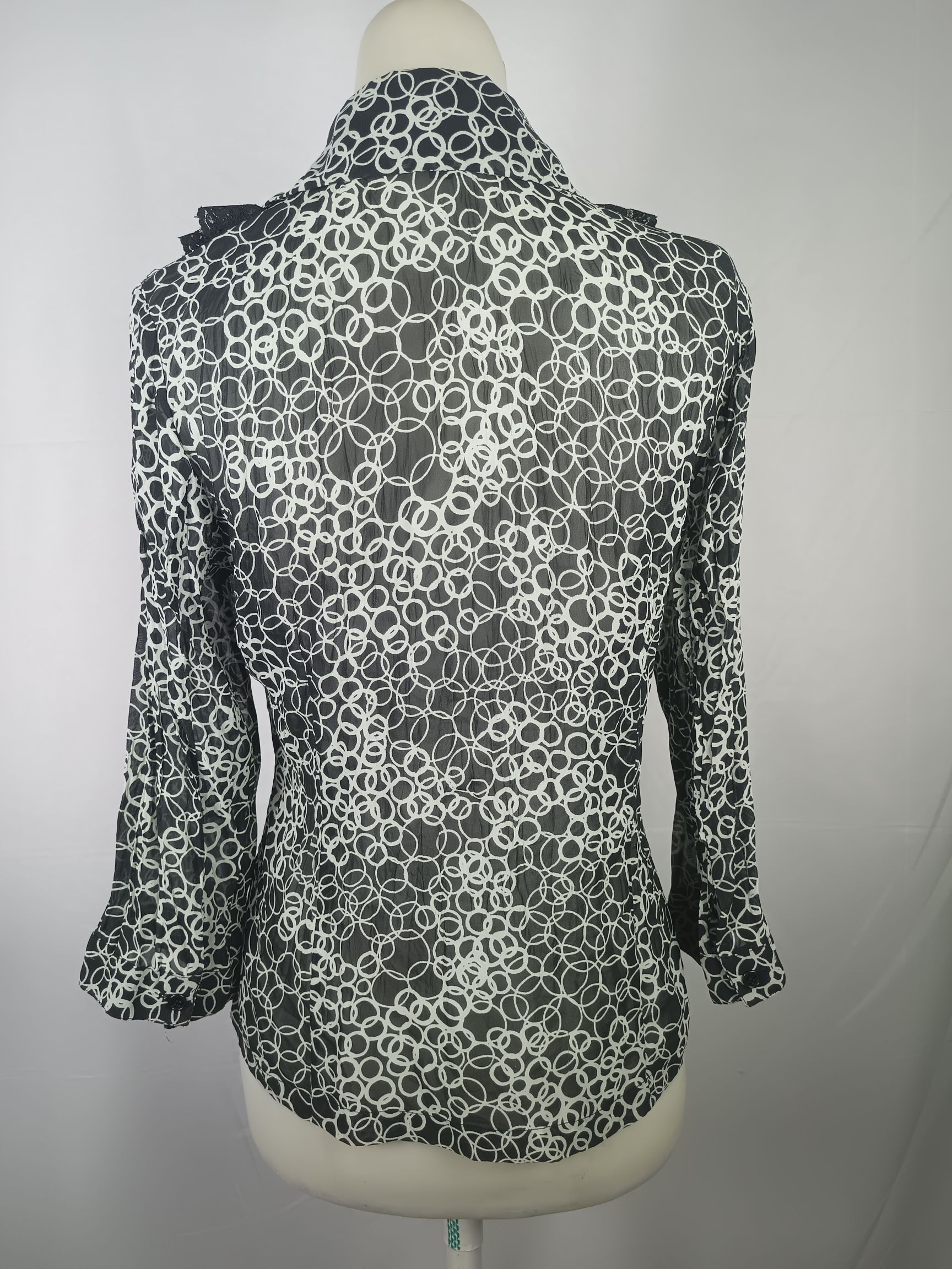 Japanese Brand Daisy Rennes Ruffle V-Neck Top Blouse Womens Long Sleeve Size M / US 6-8 / IT 42-44 - 12 Thumbnail
