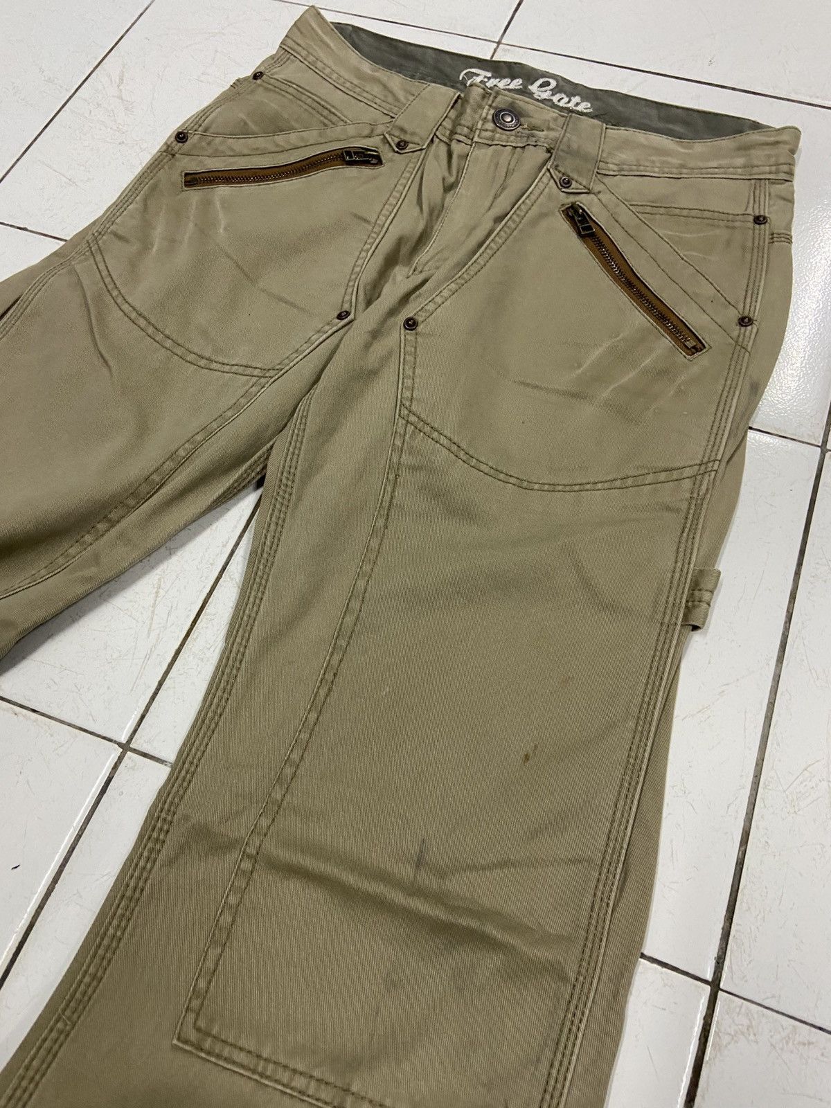 Japanese Brand TRUE GATE DOUBLE KNEE BUCKLE PANTS Size US 30 / EU 46 - 4 Thumbnail
