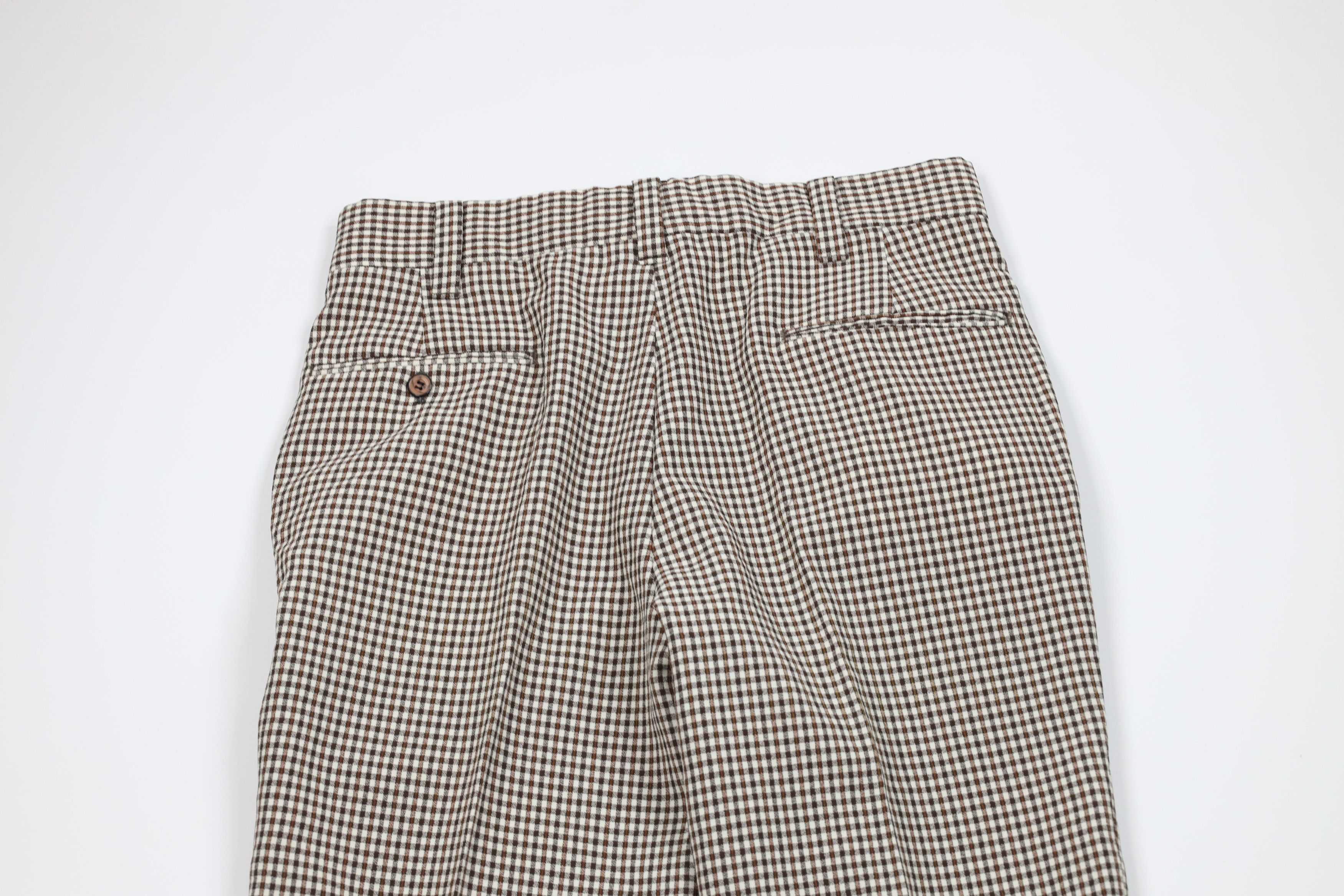 Vintage Vintage 70s Streetwear Flared Wide Leg Chino Pants Plaid USA Size US 32 / EU 48 - 8 Thumbnail