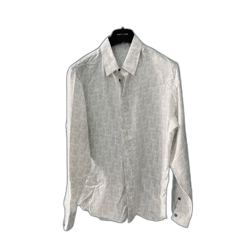 Dior Dior Logo Silk Long Sleeve Shirt-yf Size US M / EU 48-50 / 2 - 1 Thumbnail