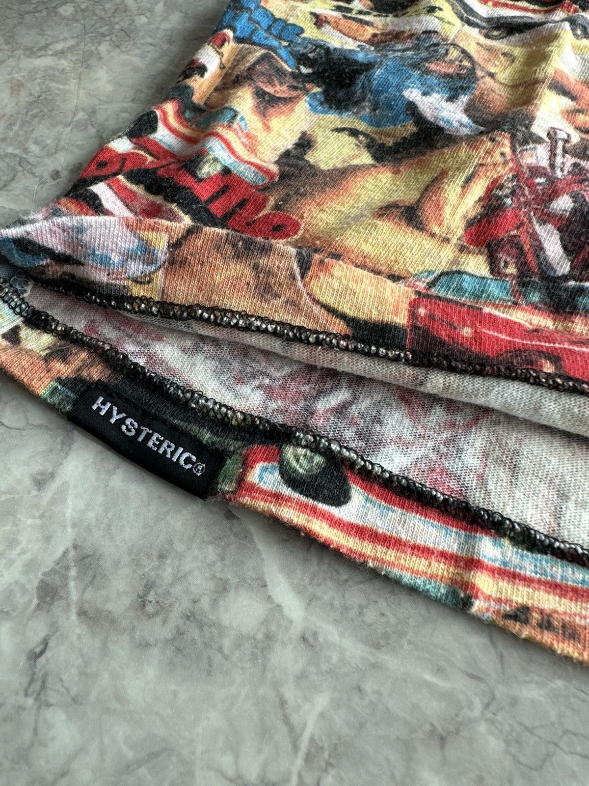 Hysteric Glamour Rare 90s Hysteric Glamour AOP Cars & Woman Single Stitch Tee Size ONE SIZE - 7 Thumbnail