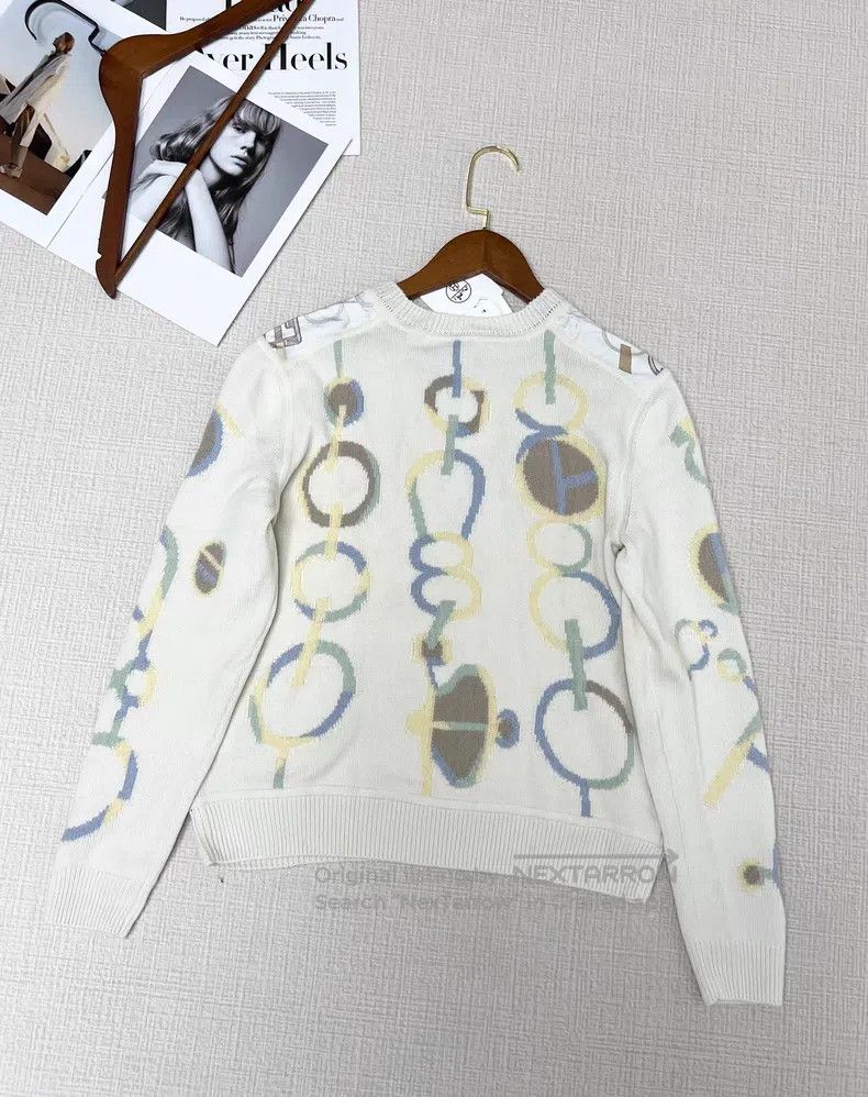 Hermes Hermes Silk cashmere mixed knit sweater top Size XS / US 0-2 / IT 36-38 - 4 Thumbnail