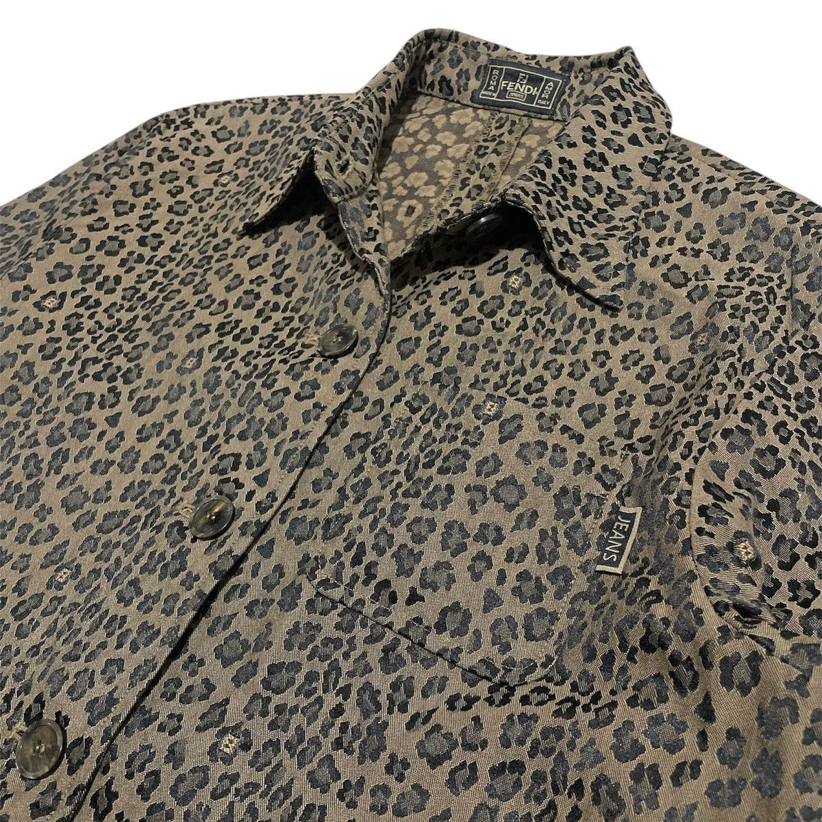 Fendi × Vintage Vintage Fendi Leopard Monogram Jacket Size US M / EU 48-50 / 2 - 4 Thumbnail