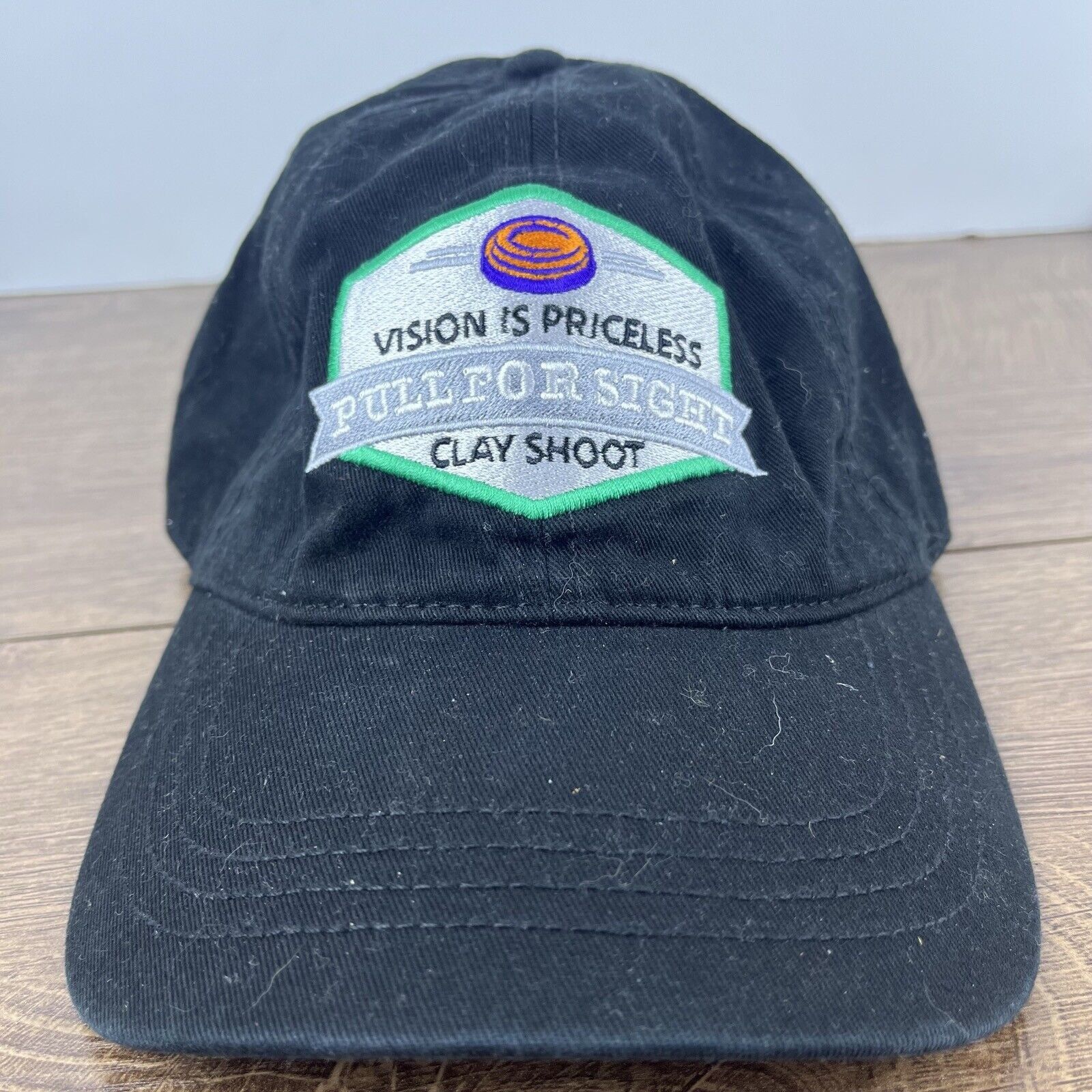 Other Pull Por Sight Hat Clay Shoot Black Adjustable Hat Black Adu Size ONE SIZE - 2 Thumbnail