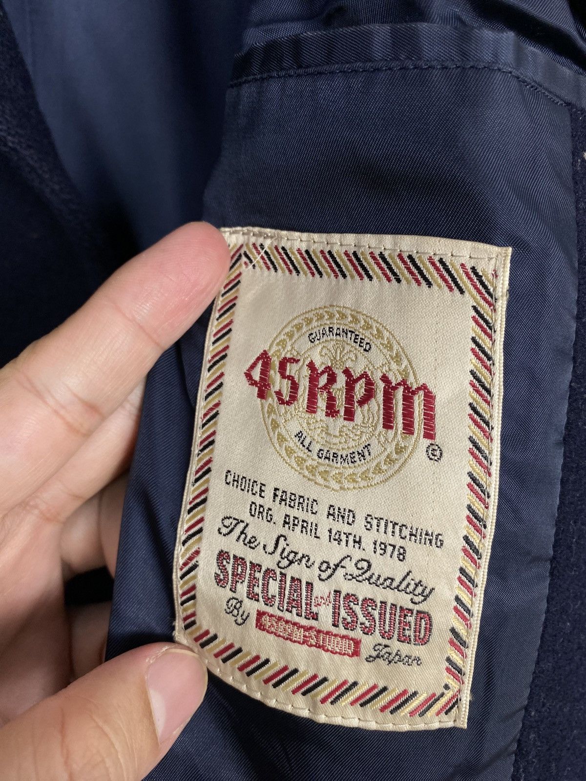 45rpm Rare‼️ Vintage 45rpm Pea Coat Double Breasted Made in Japan Size US M / EU 48-50 / 2 - 5 Thumbnail