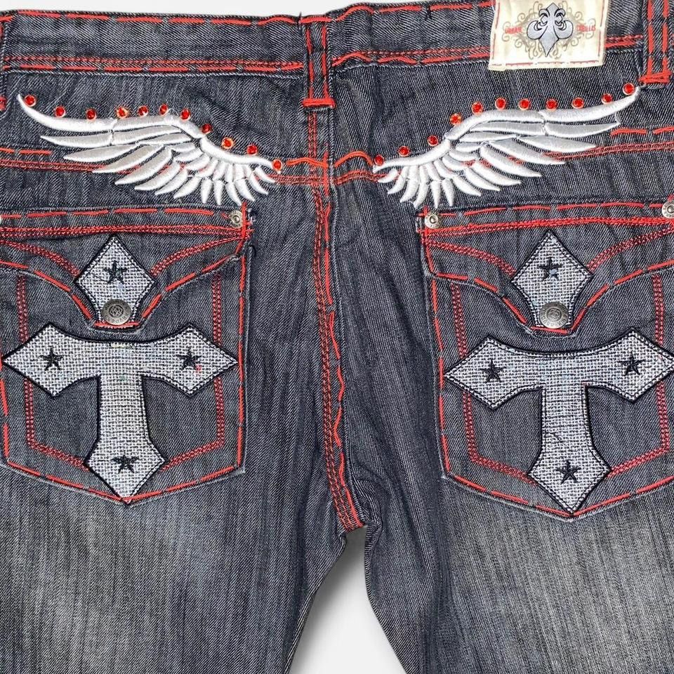 Kayden K × Vintage Y2k Kayden K Embroidered Jeans Size 38 Size US 38 / EU 54 - 2 Thumbnail