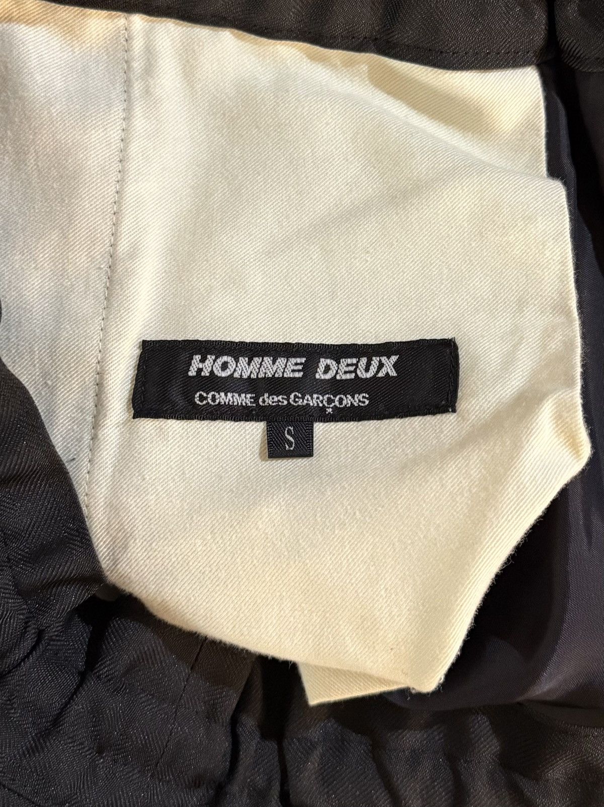 Comme des Garcons Homme Deux COMME DES GARÇONS HOMME DEUX Black Herringbone Trousers NEW Size US 32 / EU 48 - 8 Thumbnail