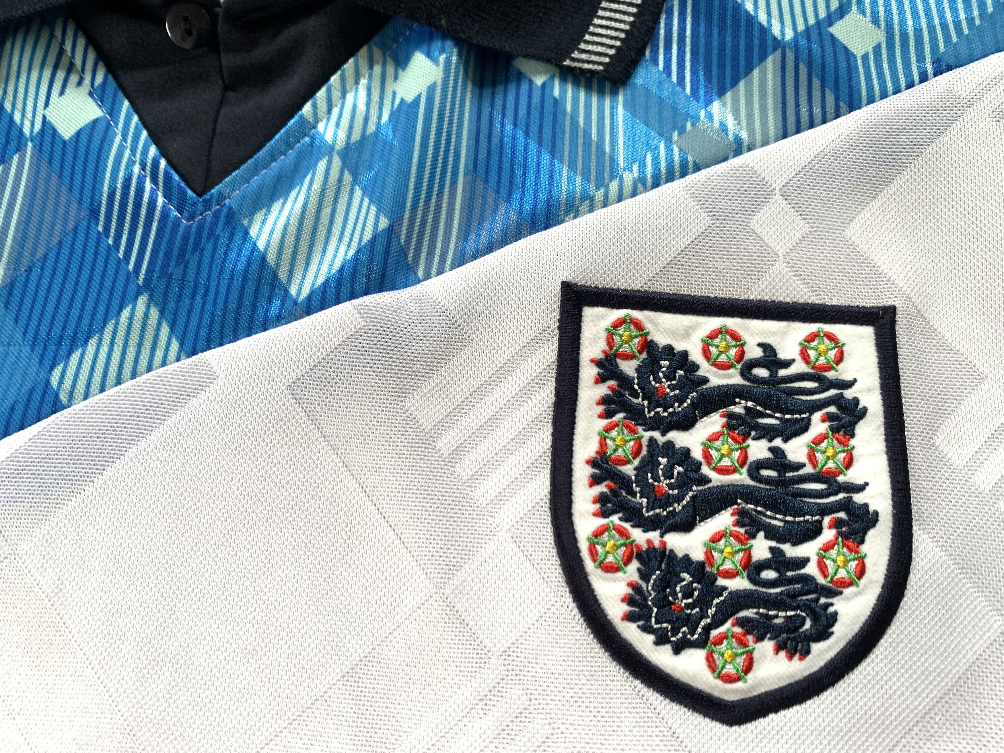 Vintage Score Draw England Licensed Retro Football Shirt Jersey Size US L / EU 52-54 / 3 - 5 Thumbnail