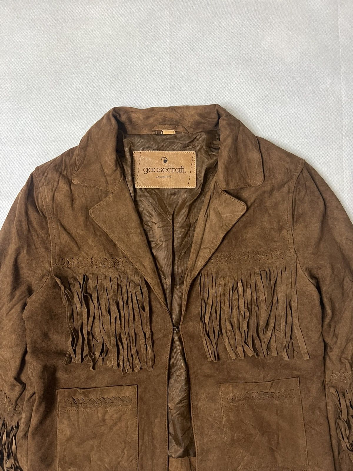 GOOSECRAFT Vtg Goosecraft Suede Leather Jacket Western Motorcycle Size S / US 4 / IT 40 - 2 Thumbnail