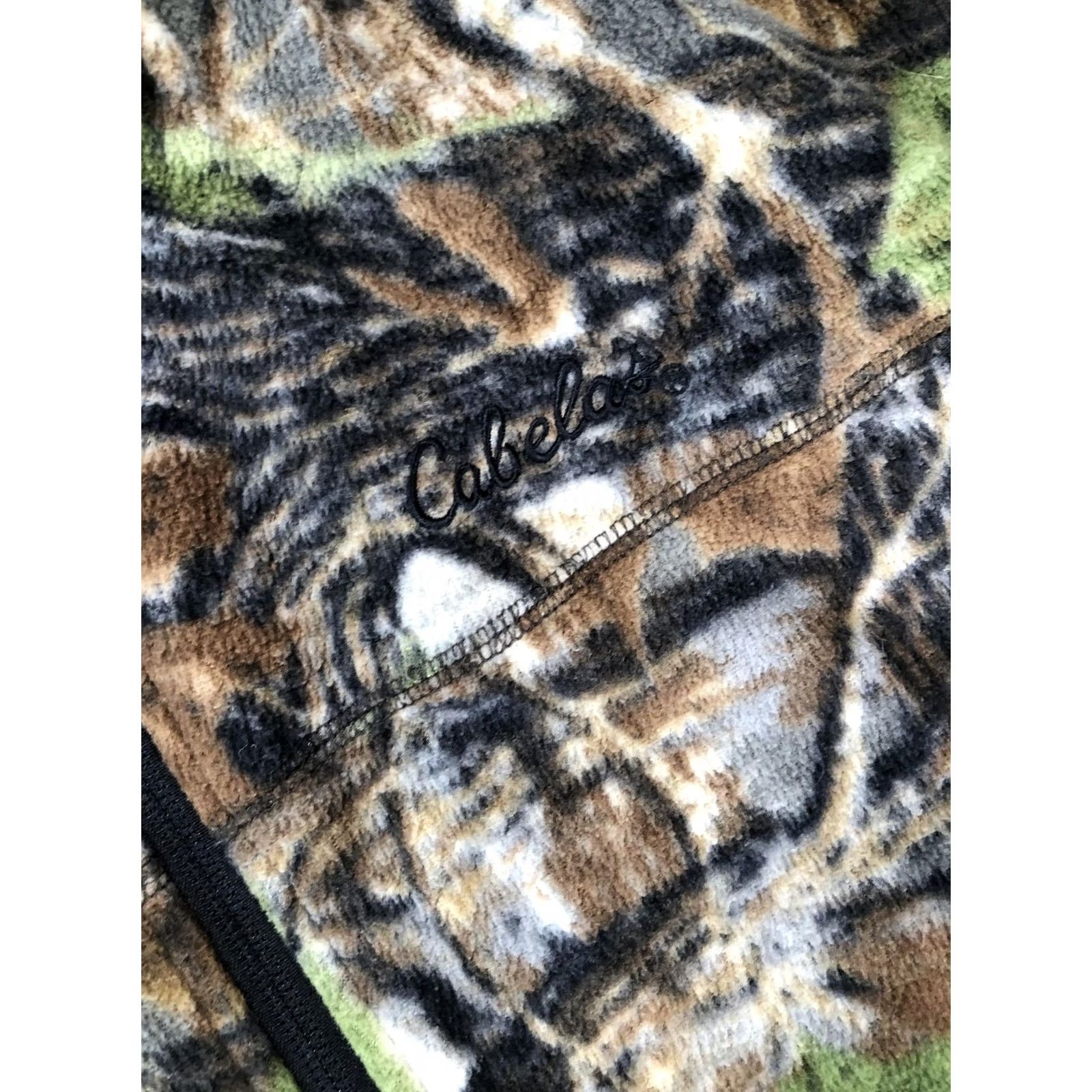 Vintage Cabela's Vest Mens XL Brown Camouflage Fleece Full Zip Pockets Outdoor Hunting Size US XL / EU 56 / 4 - 7 Thumbnail