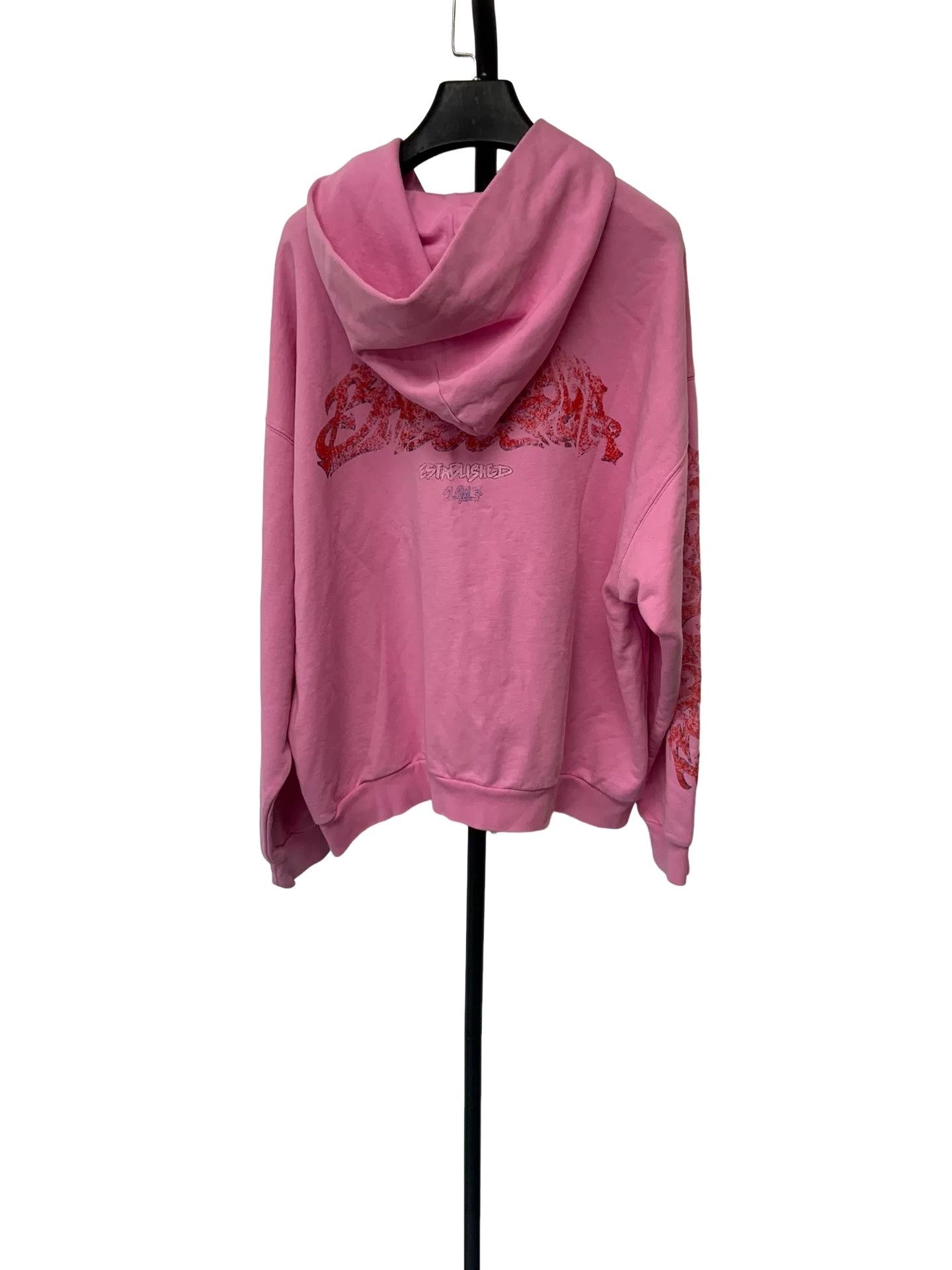 Balenciaga Balenciaga Pink Flame Graphic Zip-Up Hoodie S Size US S / EU 44-46 / 1 - 1 Thumbnail