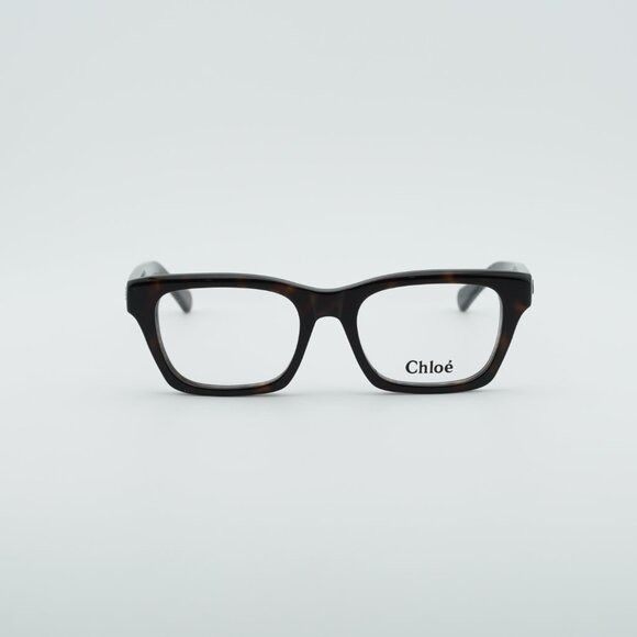 Chloe Chloe CH0242O 002 Eyeglasses Havana 51mm Rectangle Frame Size ONE SIZE - 4 Thumbnail