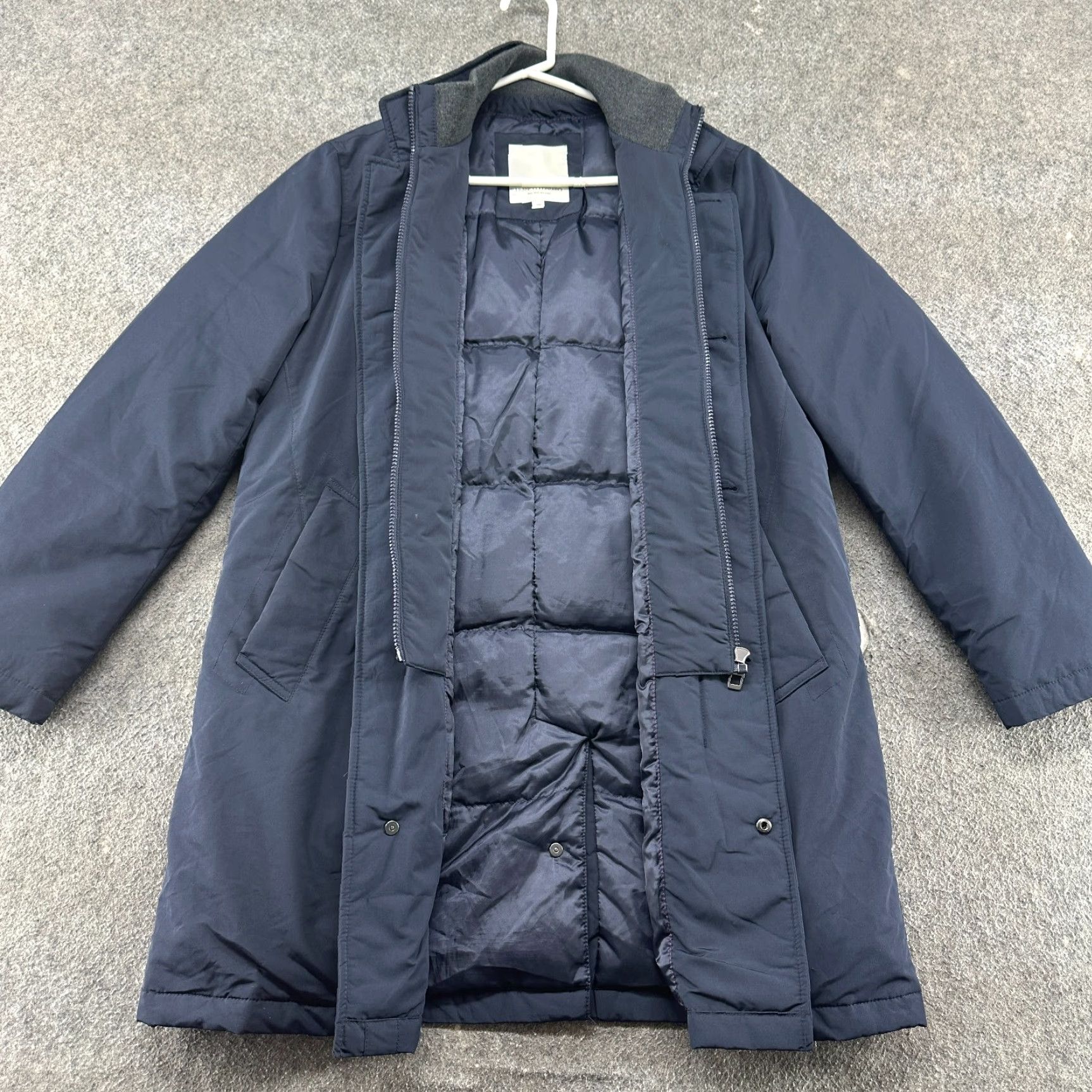 Vintage VINTAGE Franco Ferraro Coat Mens XL Blue Puffer Long Parka Quilted Down Wool Lined Zip Overcoat Winter 90s Western 80s Mens Size US XL / EU 56 / 4 - 3 Thumbnail