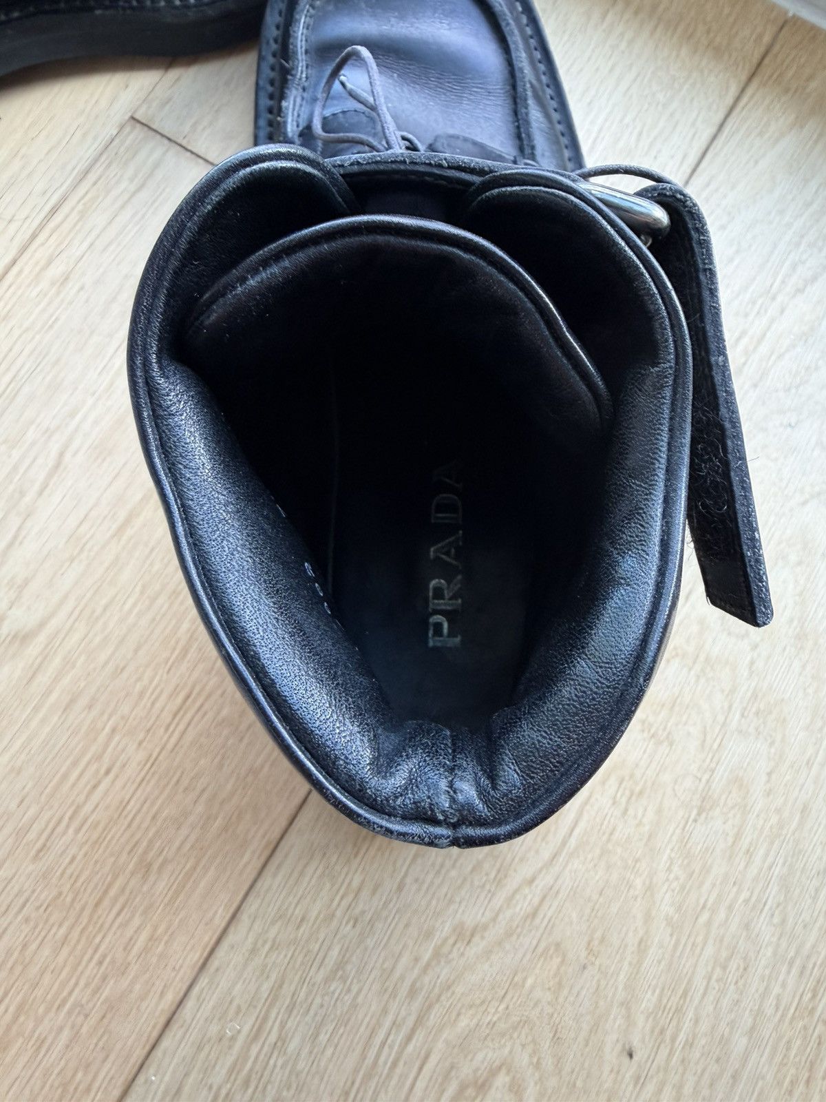 Prada Prada Vintage F/W 1999 Skiskolaer Square Toe Buckle Boots Size US 8.5 / EU 41-42 - 2 Thumbnail