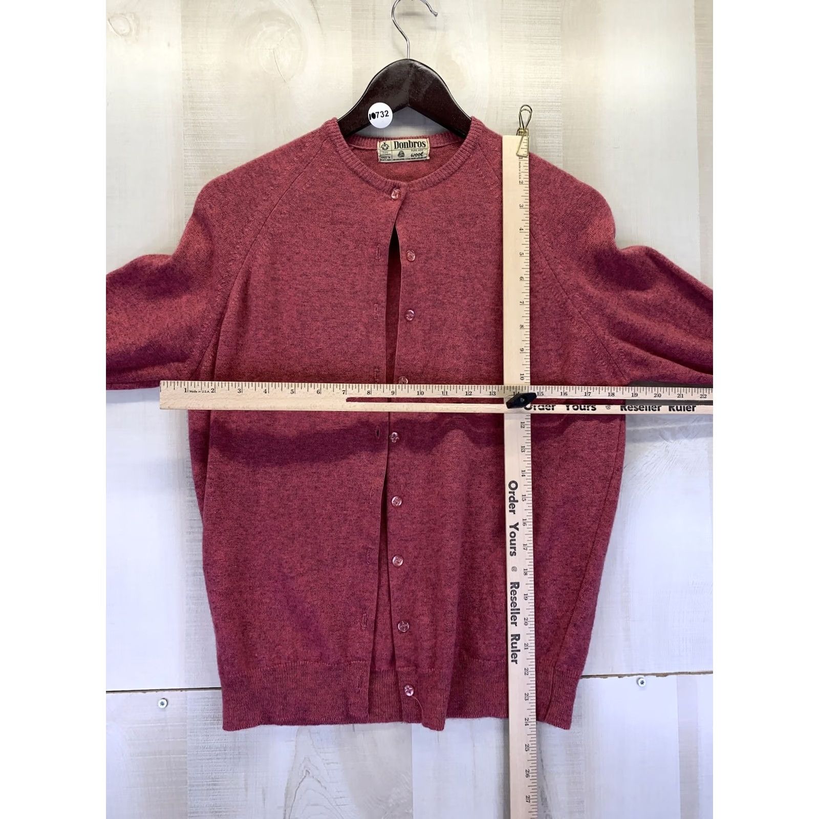 Pinko VINTAGE Donbros Sweater Cardigan Womens Purple Pink Lambswool 1970s 80s Made In Scotland M Size M / US 6-8 / IT 42-44 - 3 Thumbnail
