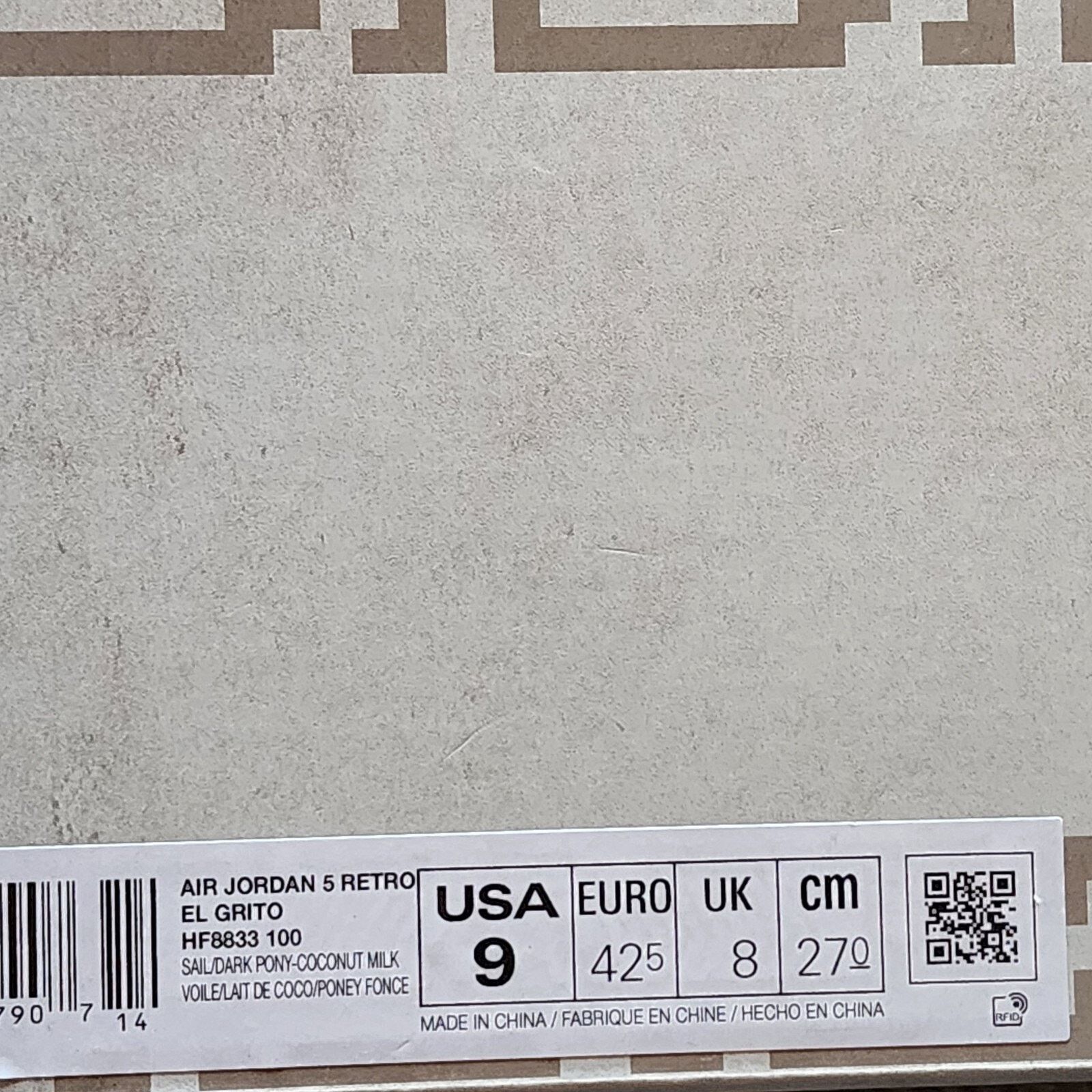 Jordan Brand Air Jordan 5 Retro El Grito Sail Brand New Sz 9 Size US 9 / EU 42 - 9 Thumbnail