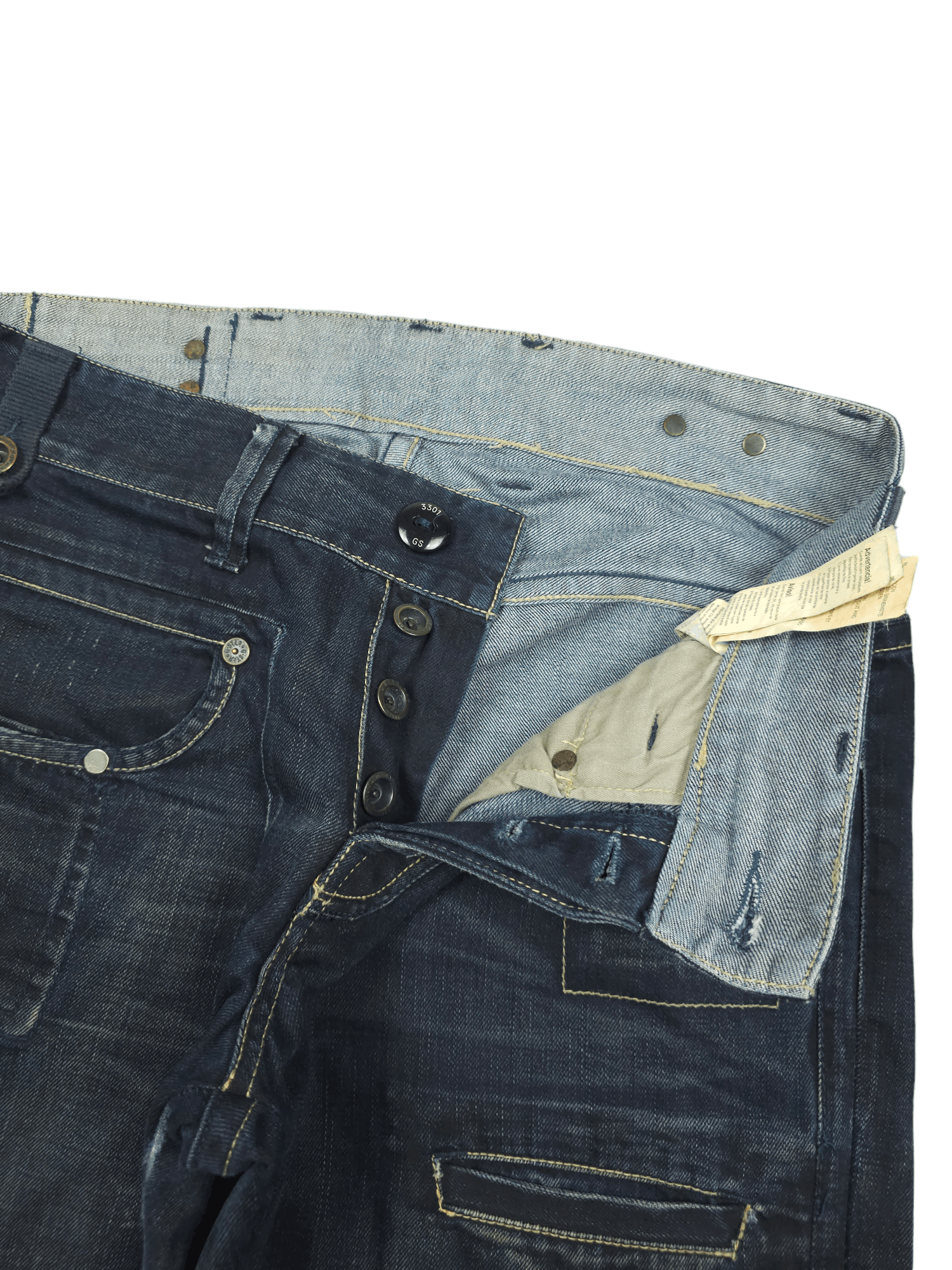 G-Star × Japanese Brand 💎 Size 32/32 Double Knee Y2K Distressed Denim Jeans Size US 32 / EU 48 - 8 Thumbnail