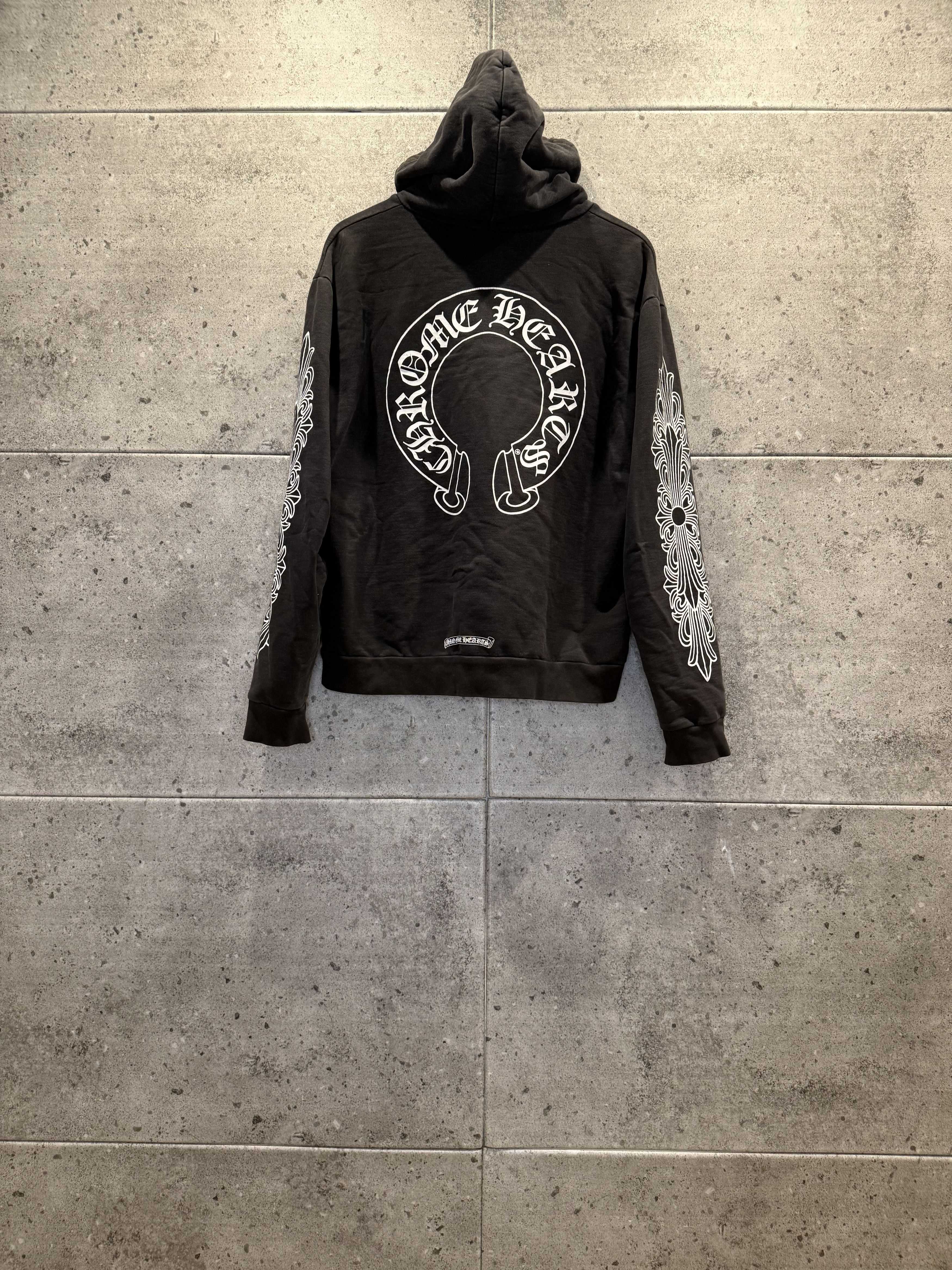 【Chrome Hearts】Horseshoe Floral Hoodie Black / 追跡付 Chrome Hearts × Vintage Vintage Chrome Hearts - Floral