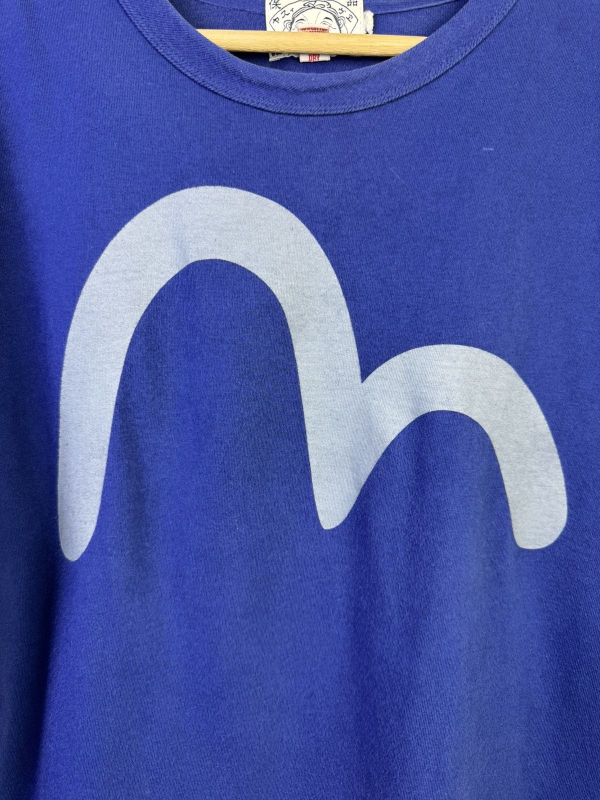 Evisu vintage Evisu blue T-shirt with a light grey seagull logo Size US M / EU 48-50 / 2 - 4 Thumbnail