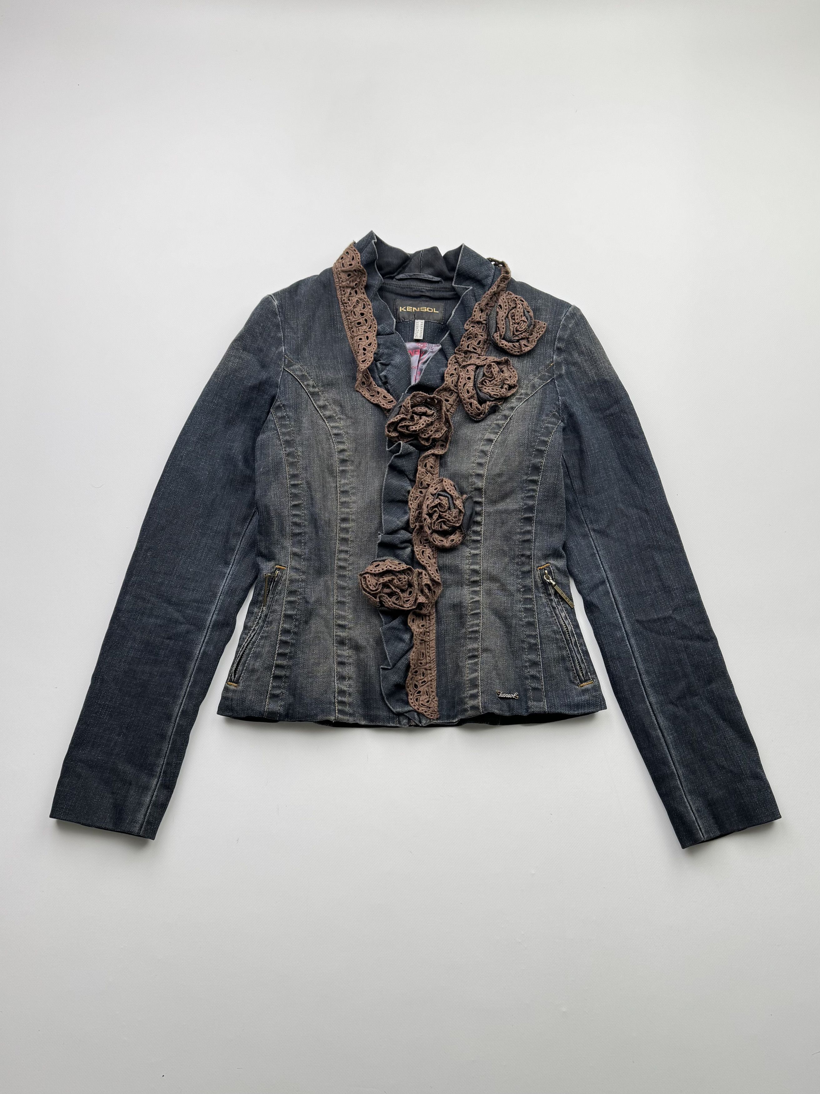 Japanese Brand Vintage Cropped Denim Faded Jacket B314(V294)E2 Size XS / US 0-2 / IT 36-38 - 1 Thumbnail
