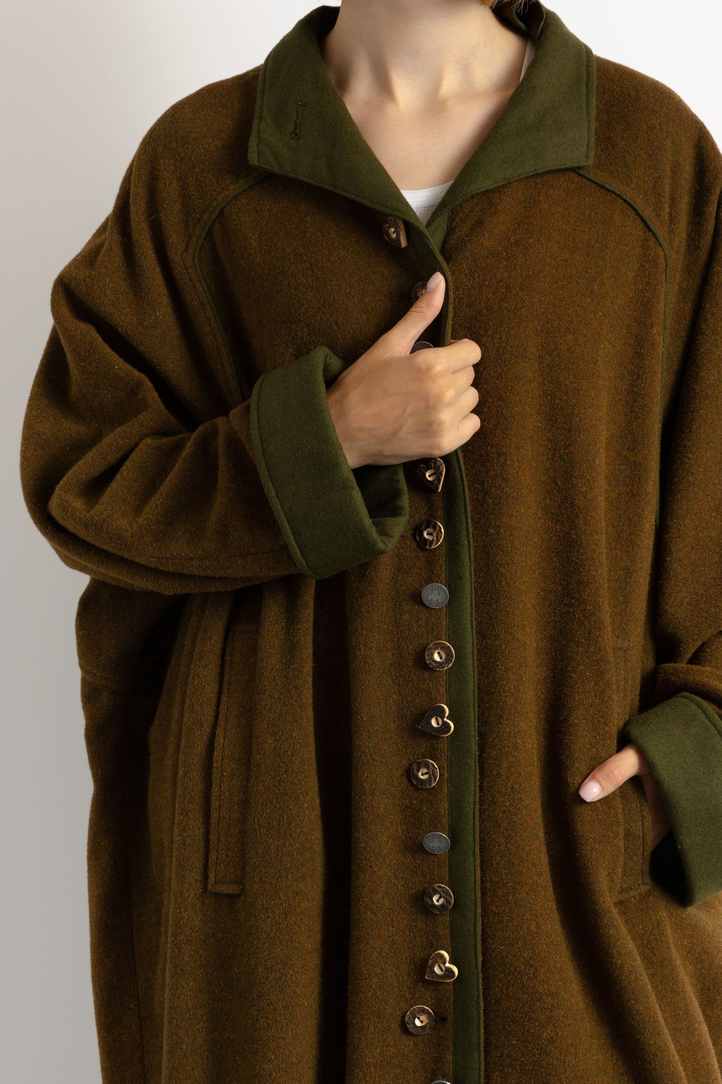 Vintage Tyrol Dirndl Bavarian Long Sleeve Midi Coat Cape 7903 Size ONE SIZE - 3 Thumbnail