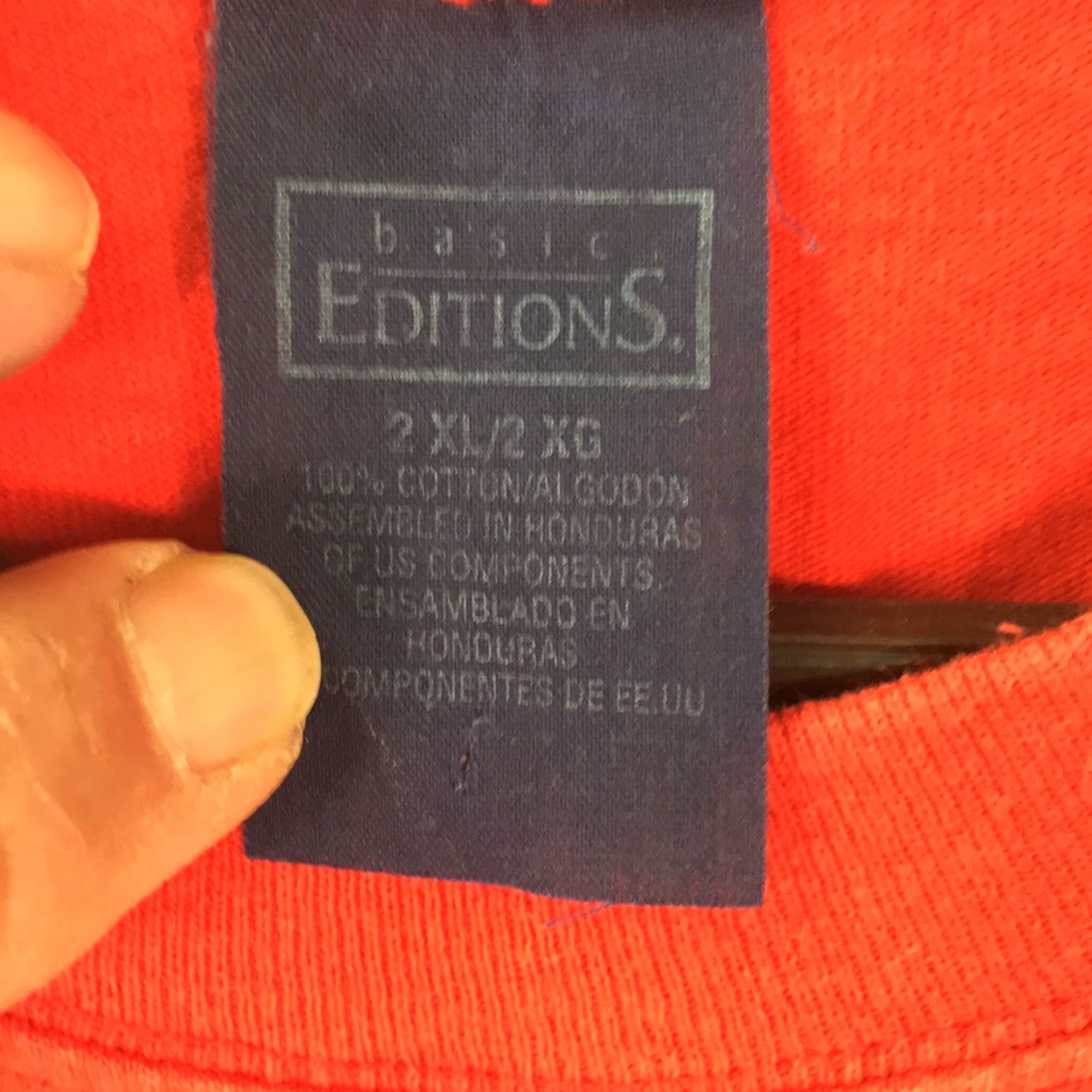 Basic Editions Basic Editions Mens Vest Tank T Shirt Sleeveless Red 2XL, 100% Cotton, Crew Neck, Pullover, Regular Fit, Solid, Honduras, Casual Menswear Size US XXL / EU 58 / 5 - 3 Thumbnail