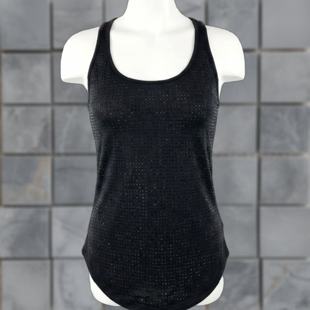 Vintage Bird Vine Tank Womens M Black Scoop Neck Bling Goth Punk Emo Grunge Made In USA Size M / US 6-8 / IT 42-44 - 1 Thumbnail