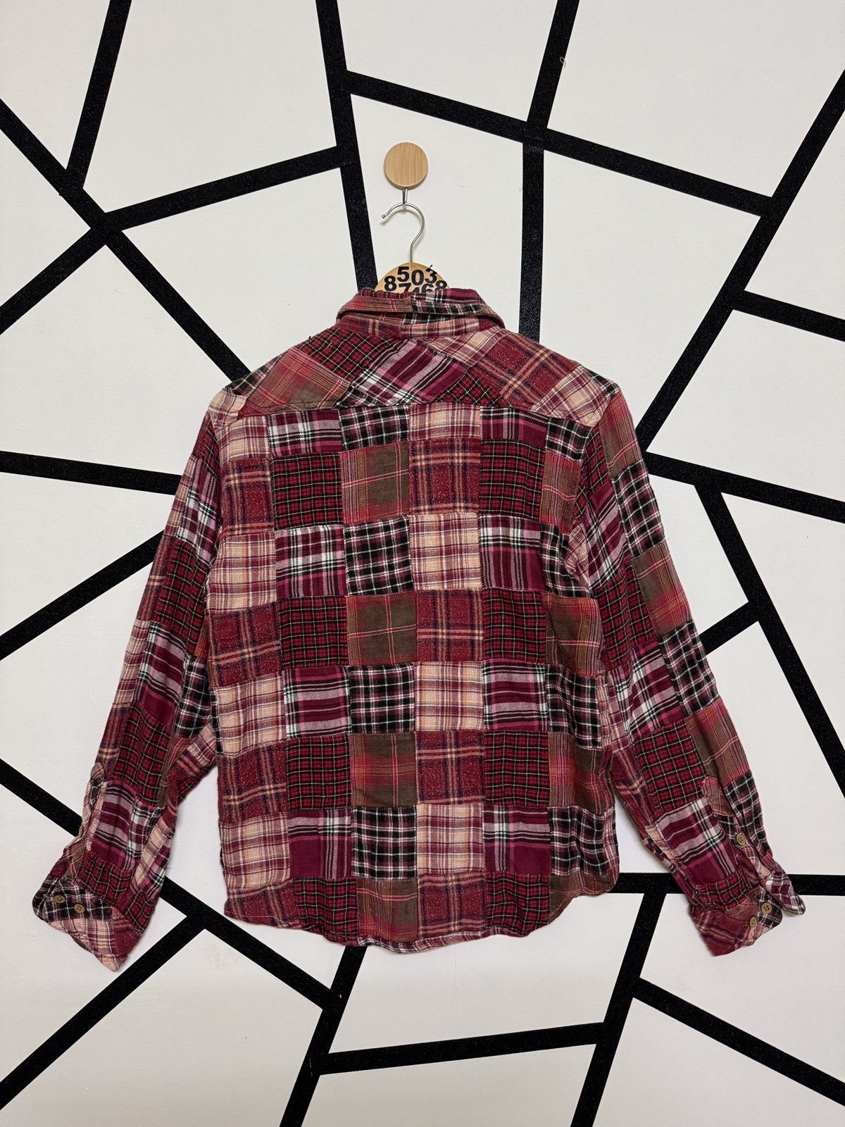 Flannel Vintage JUNGLE STORM Patchwork Rebuild Flannel Shirt Size US S / EU 44-46 / 1 - 2 Thumbnail