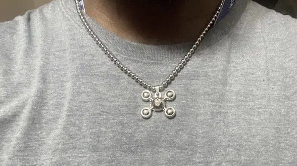 VIBE Harajuku Quadangle Ball Pendant Necklace Y2K Size ONE SIZE - 4 Thumbnail