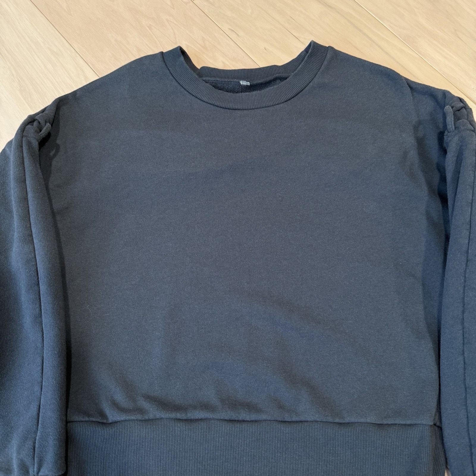 Alo Alo Yoga Hook Up Crew Women's M Dark Gray Athleisure Fleece Size M / US 6-8 / IT 42-44 - 3 Thumbnail