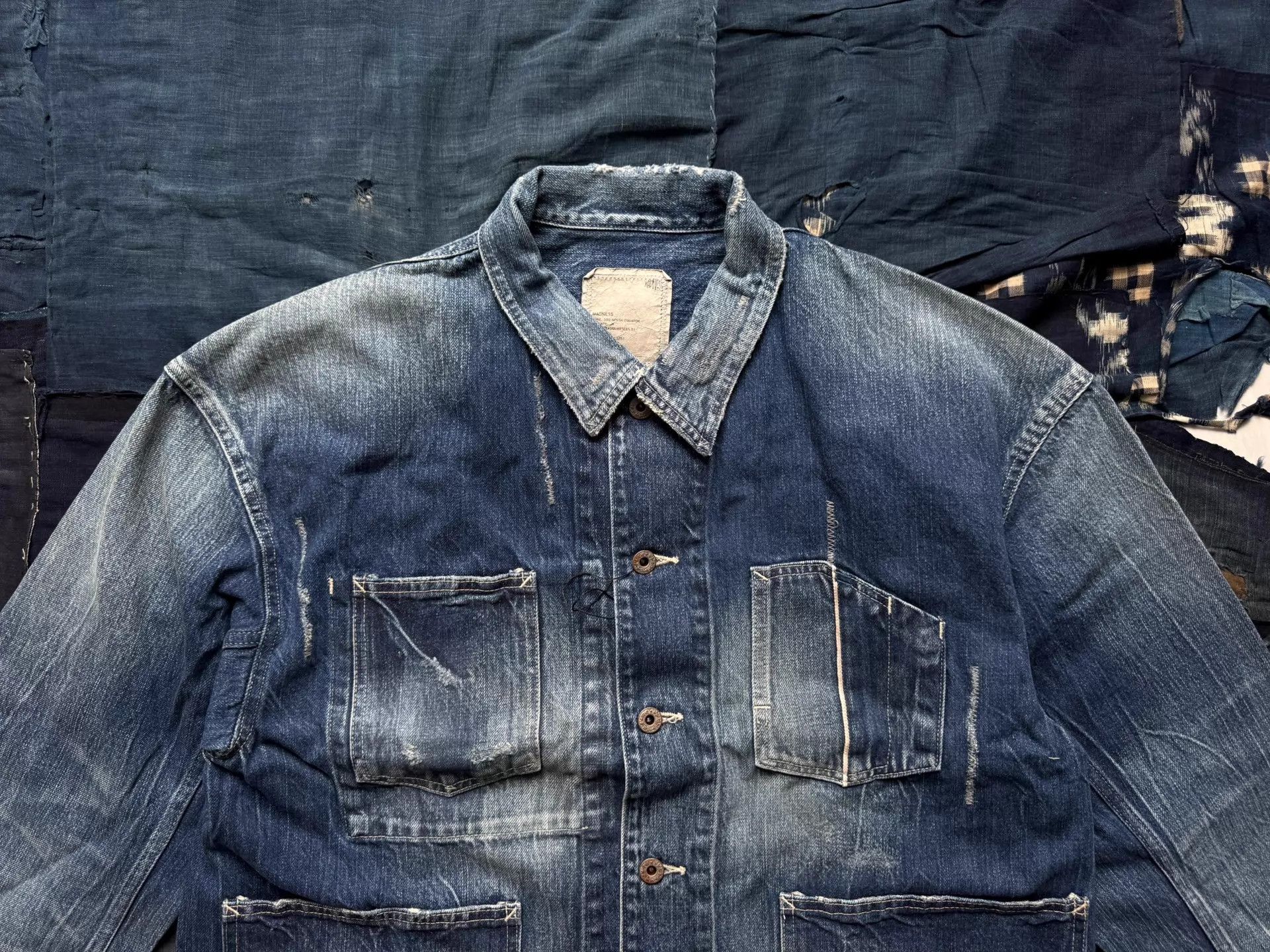 Madness MADNESS 24FW Regen 4P Washed-Distressed Denim Jkt Japan Size US M / EU 48-50 / 2 - 4 Thumbnail