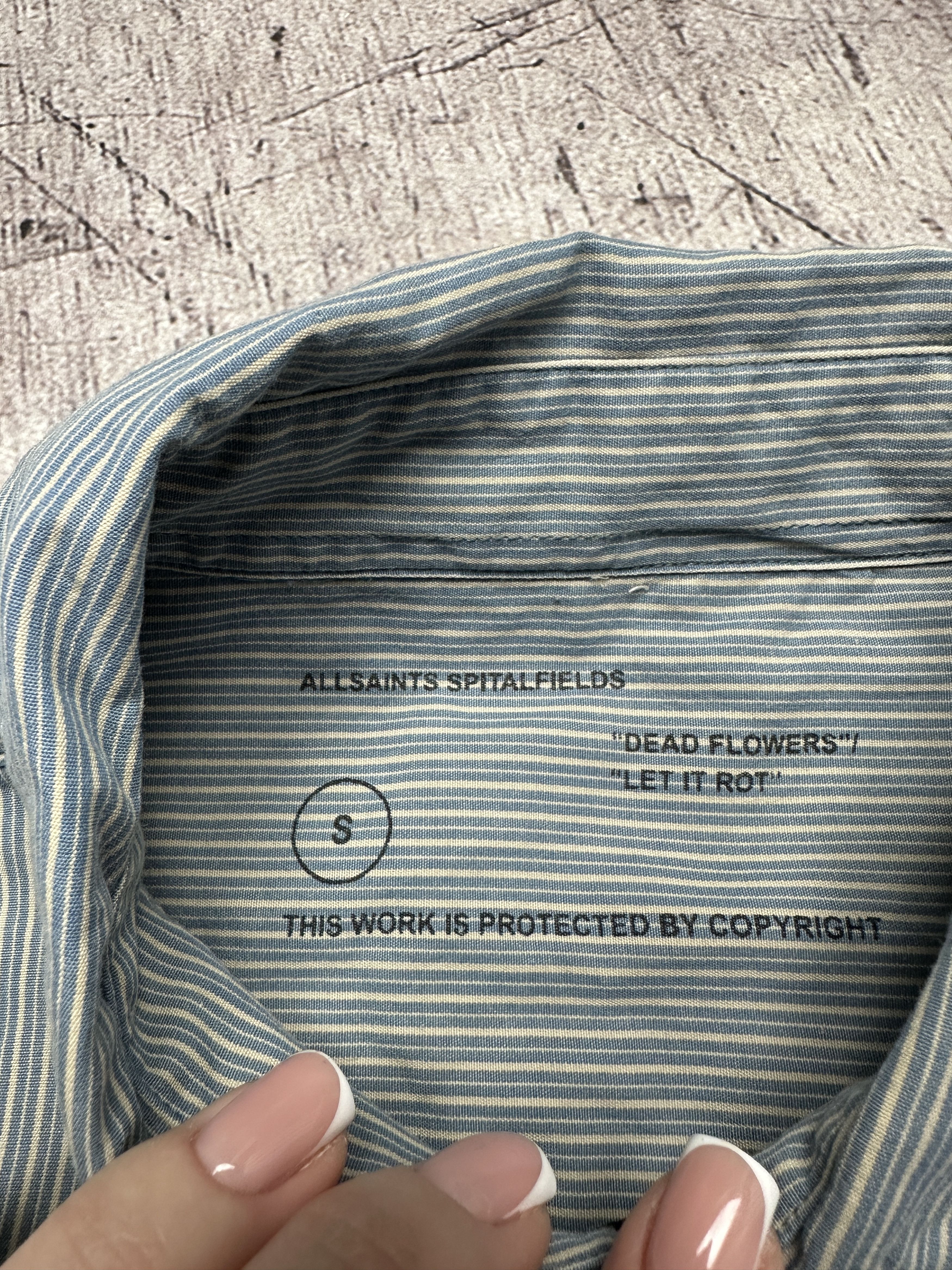 Allsaints × Vintage Allsaints Mens Jailbird Long Sleeve Striped Shirt Size US S / EU 44-46 / 1 - 4 Thumbnail
