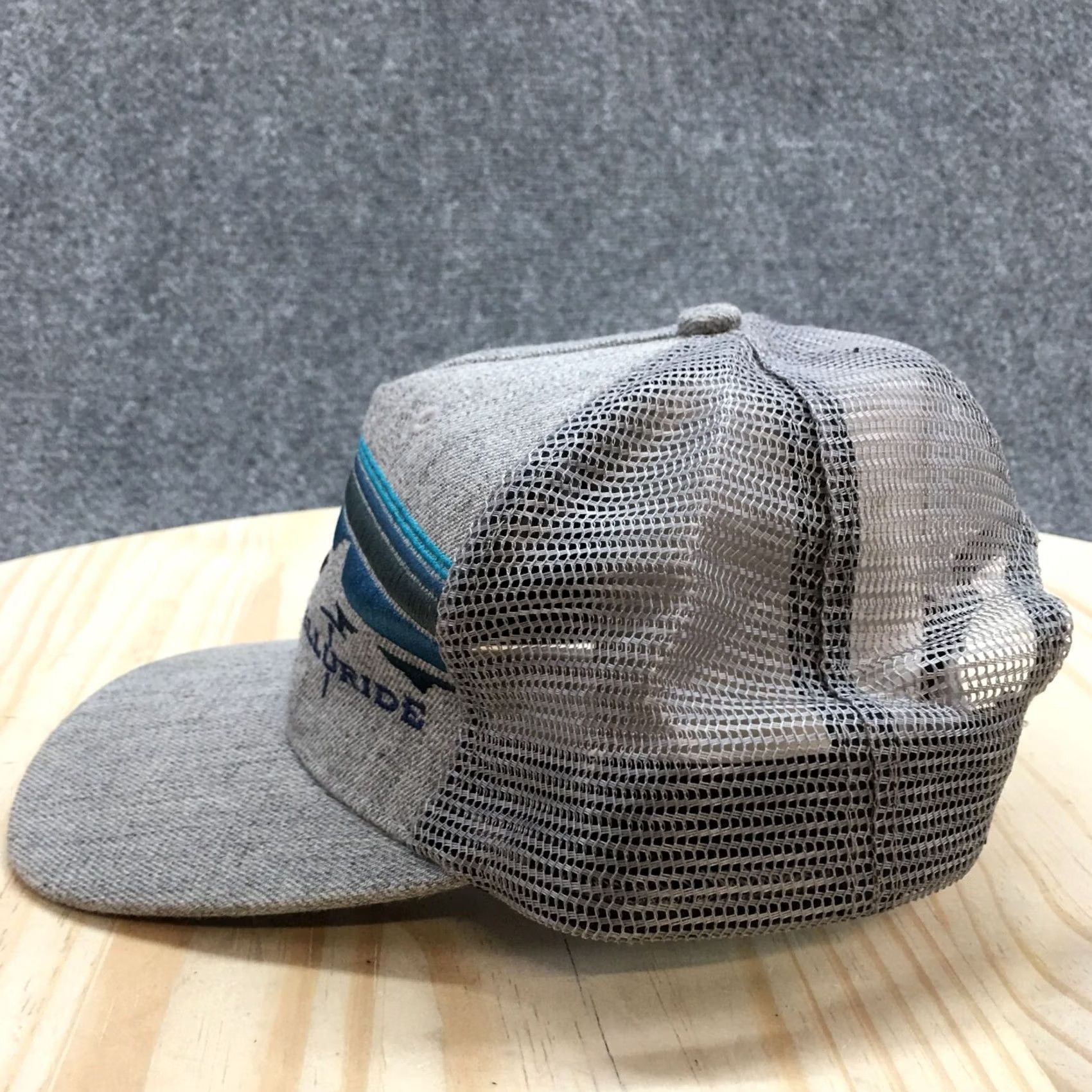 Logo 7 Locale Outdoor Trucker Hat Mens Gray OS Adjustable Embroidered Logo Size ONE SIZE - 4 Thumbnail