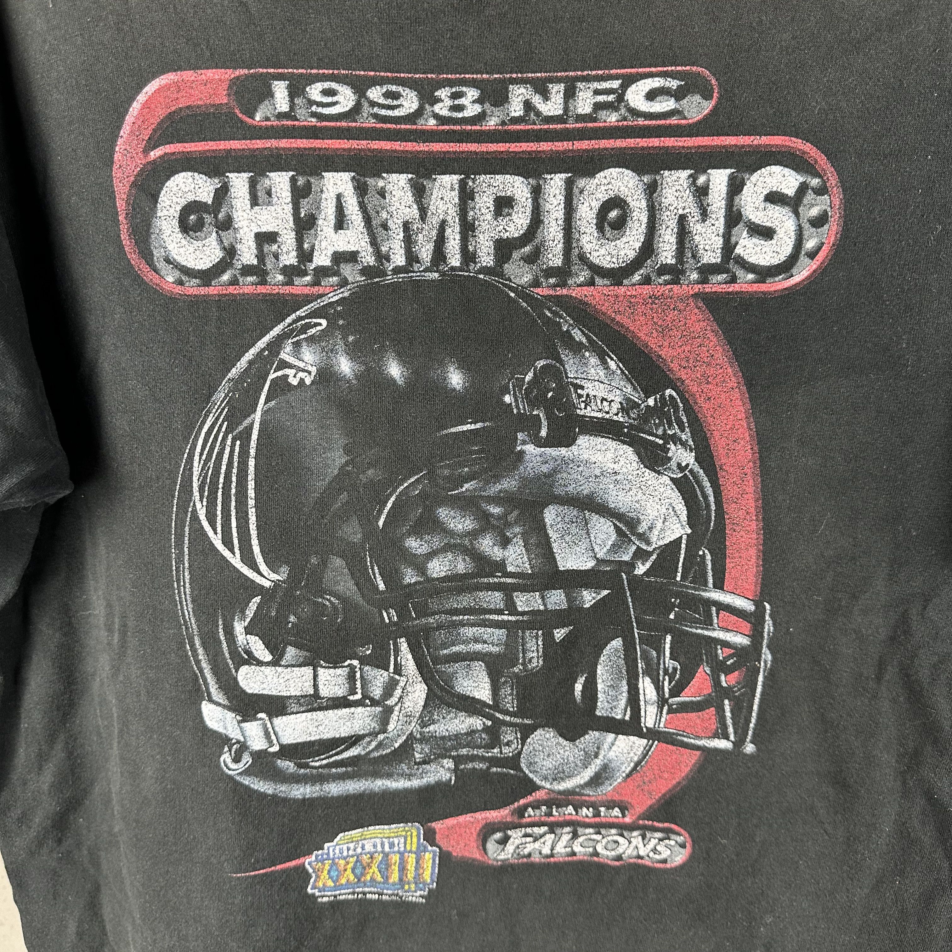 Vintage 1998 Atlanta Falcons NFL NFC Champions Super Bowl T-shirt Size US L / EU 52-54 / 3 - 2 Thumbnail