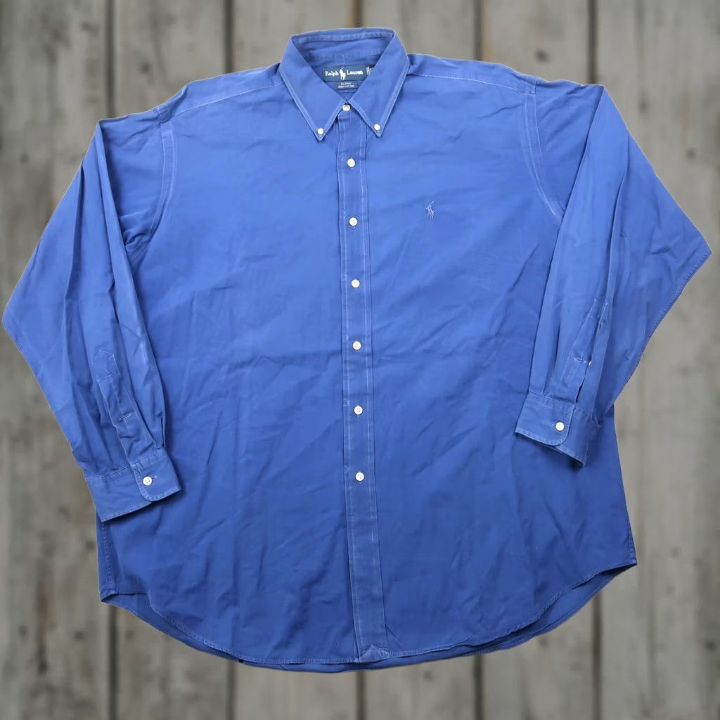 Polo Ralph Lauren VINTAGE Polo Ralph Lauren Blake Shirt Mens XL Blue Button-Down Logo Shirt Size US XL / EU 56 / 4 - 1 Thumbnail