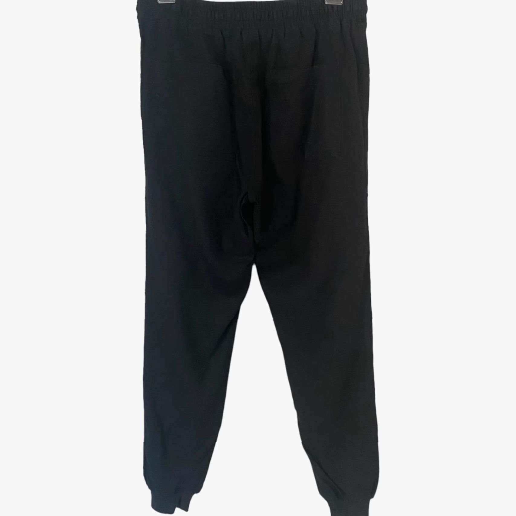 Vintage Love Tree Linen Blend Jogger Pants Drawstring Waist Women's Small Black Comfort Size 28" / US 6 / IT 42 - 3 Thumbnail