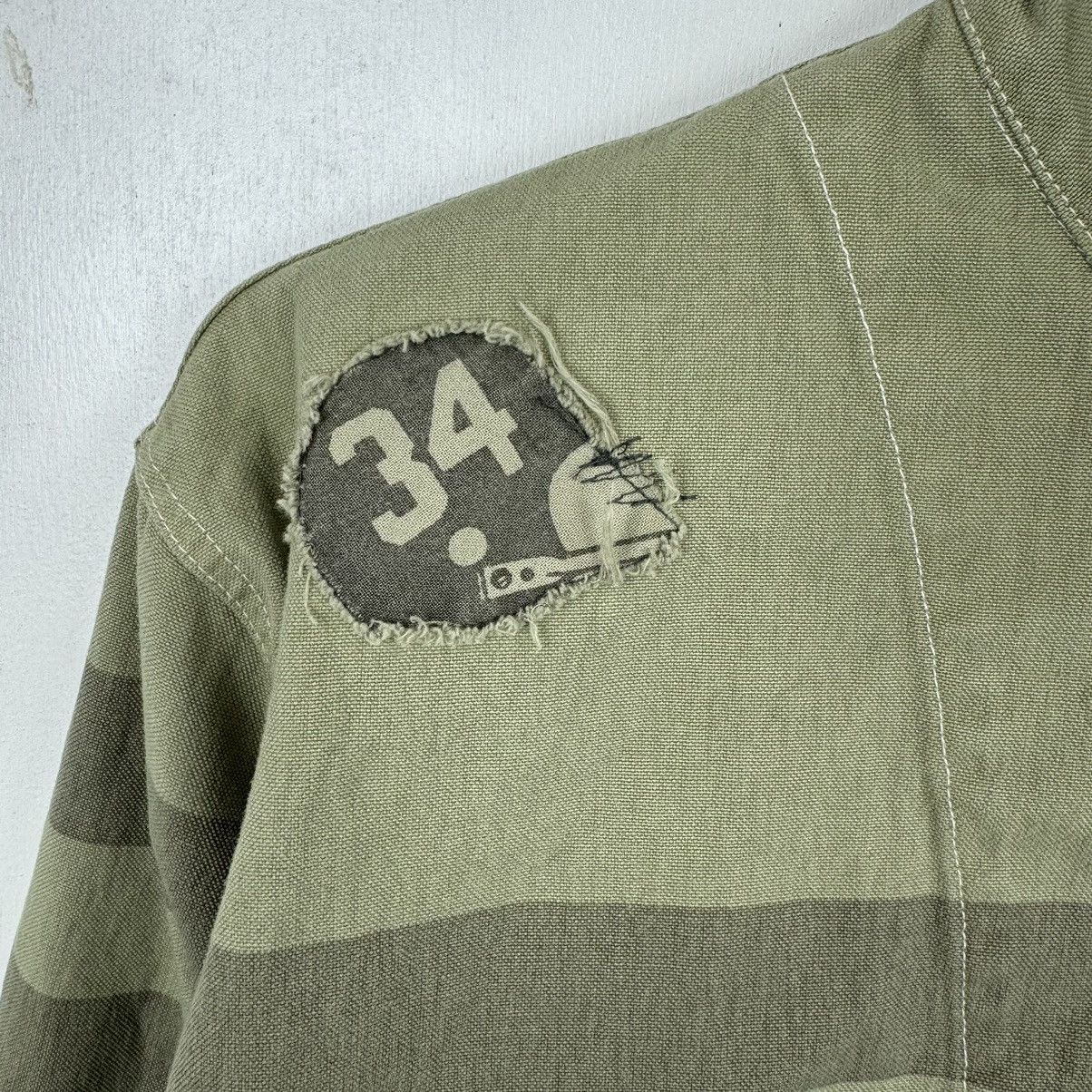 Japanese Brand Olive Green Bowl Stripe Military Style Jacket Size US S / EU 44-46 / 1 - 3 Thumbnail