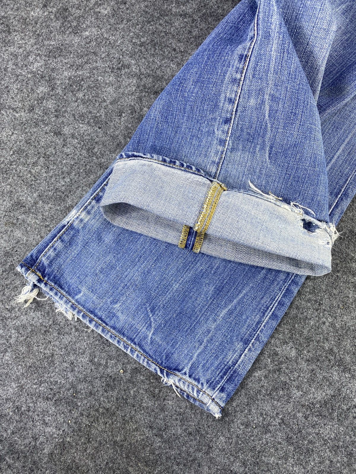 Jean × Vintage & Distressed Blue Wash Flare Denim - J974 Size US 32 / EU 48 - 9 Thumbnail