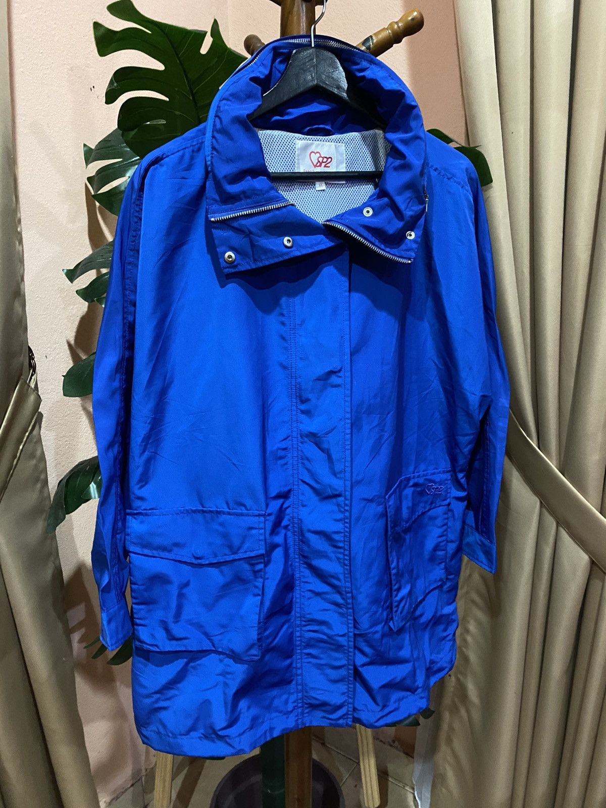 Junko Shimada Vintage Part2 by Junko Shimada Blue Nylon Windbreaker Jacket Size L / US 10 / IT 46 - 4 Thumbnail