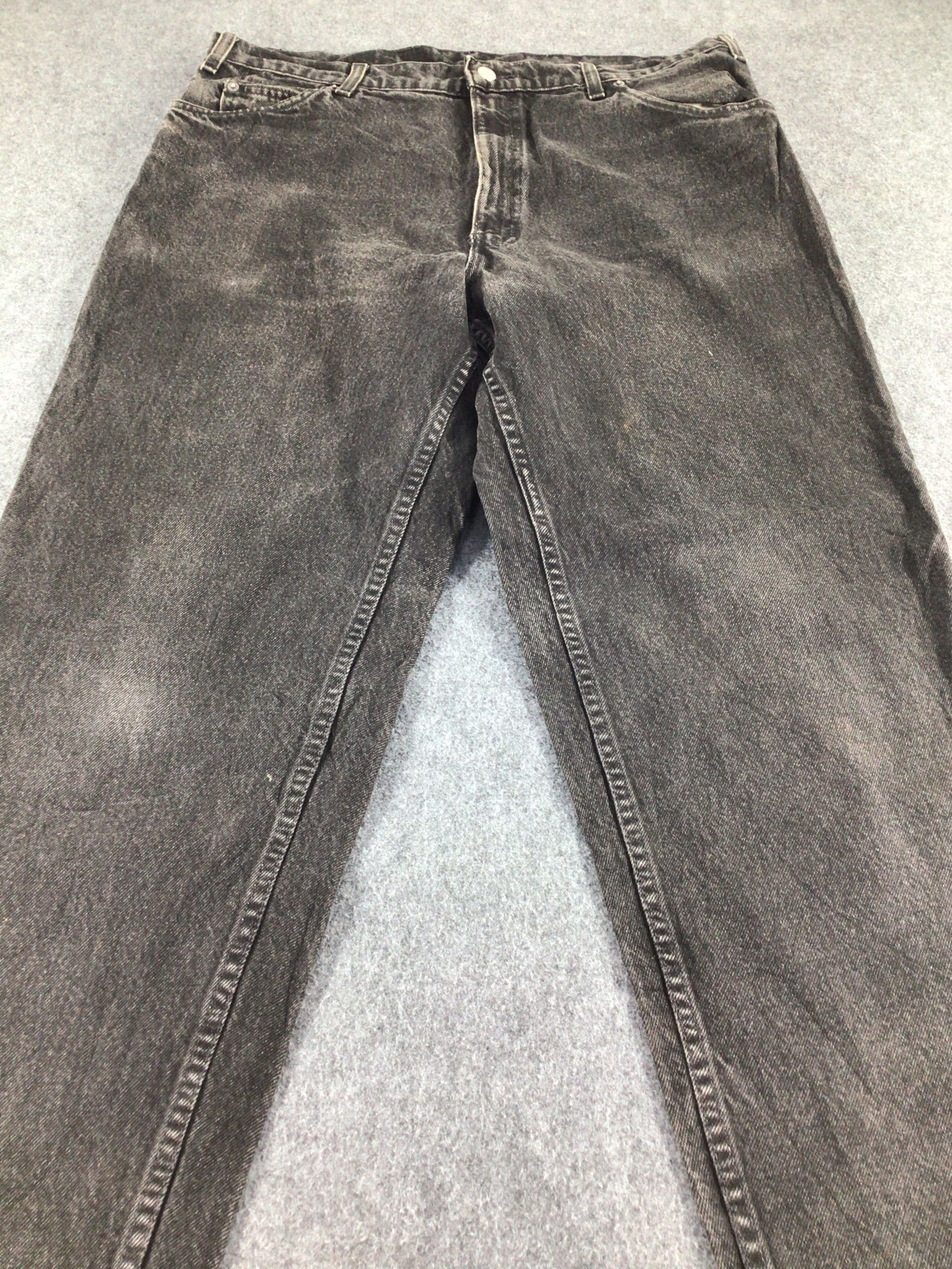 Levi's × Vintage Vintage Levis 550 Jeans Orange Tab Faded Black Denim -J325 Size US 37 - 3 Thumbnail
