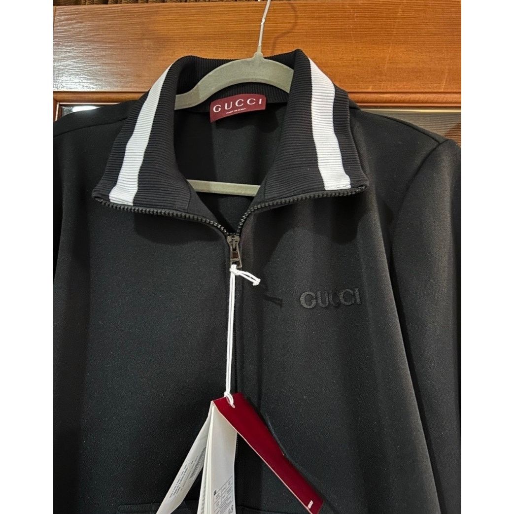 Gucci Gucci jersey technical, zip up jacket, web, trim, size m Size US M / EU 48-50 / 2 - 6 Thumbnail