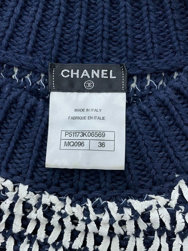 Chanel Chanel Blue and white woven sheep vest Size XS / US 0-2 / IT 36-38 - 4 Thumbnail
