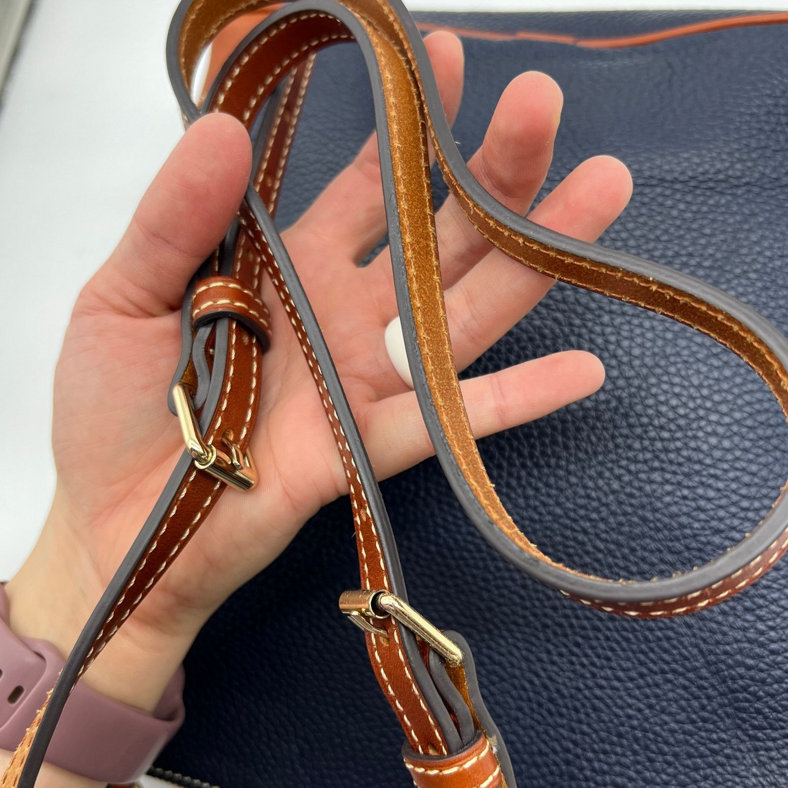 Dooney & Bourke Dooney & Bourke Pebble Leather Crossbody Midnight Blue Size ONE SIZE - 12 Thumbnail